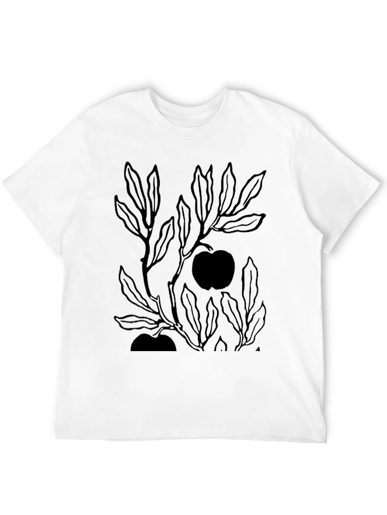 Mens Black Graphic Tee - Apple Tree