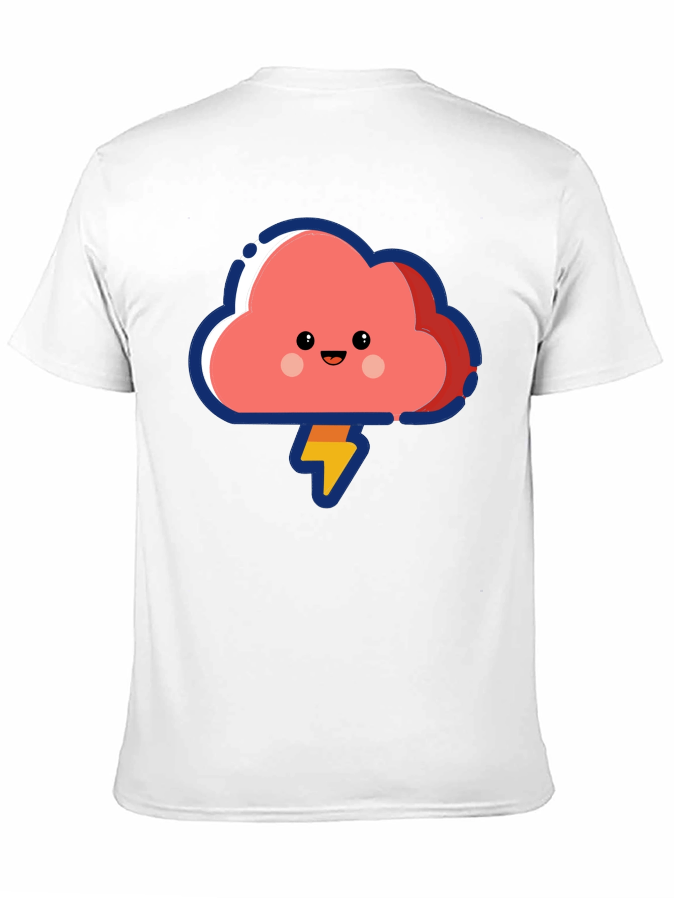 Cute Cloud Lightning Bolt Graphic T-Shirt