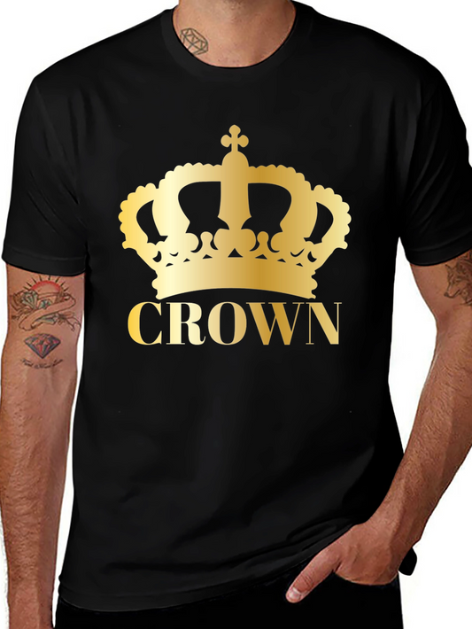 Crown Graphic Tee - Gold Print