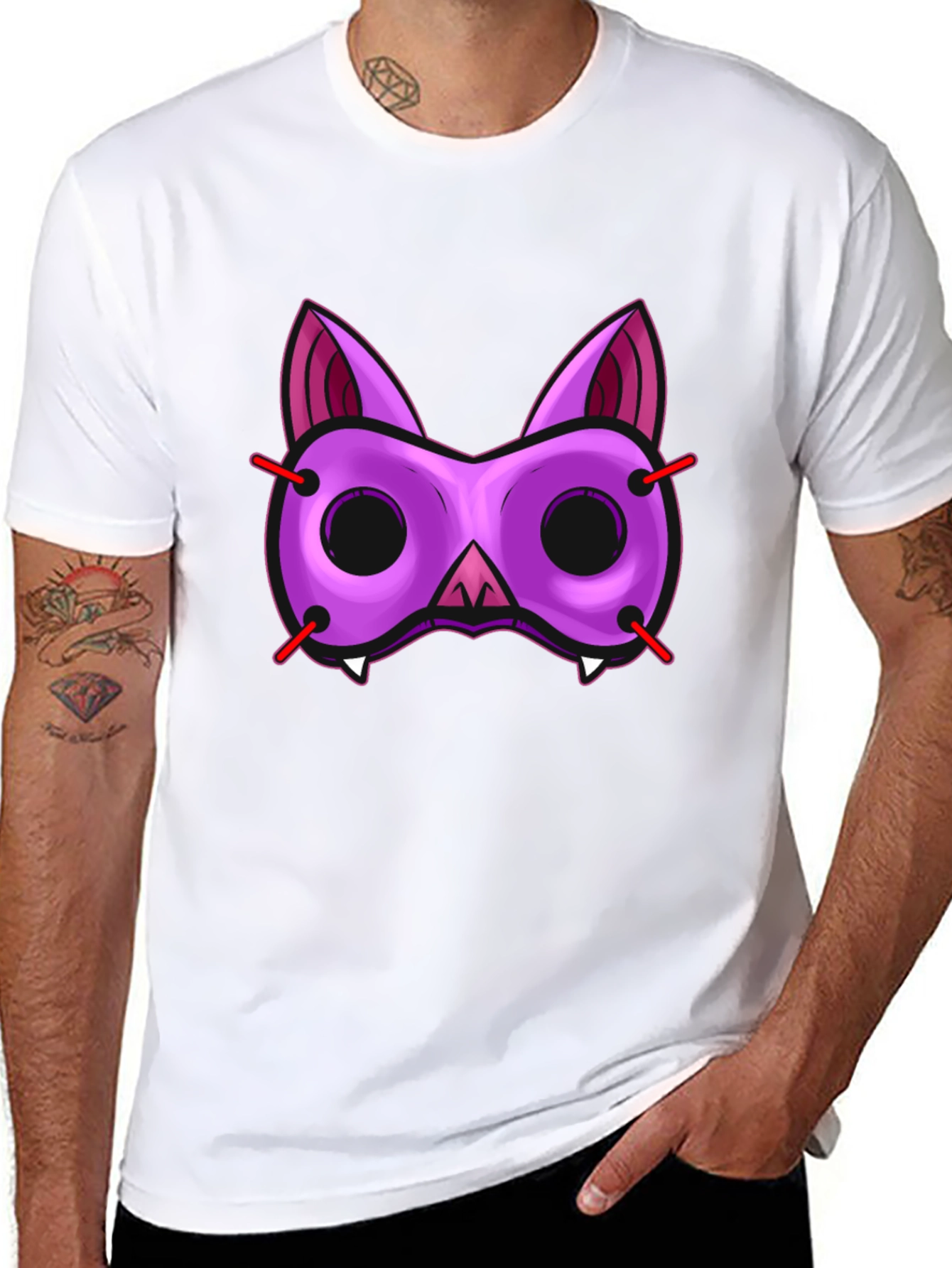 Funky Bat Mask Graphic Tee