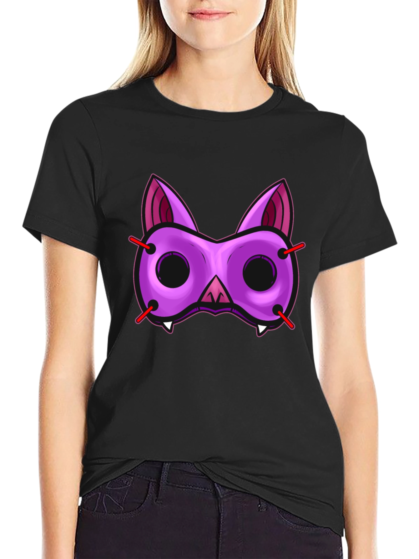 Funky Bat Mask Graphic Tee