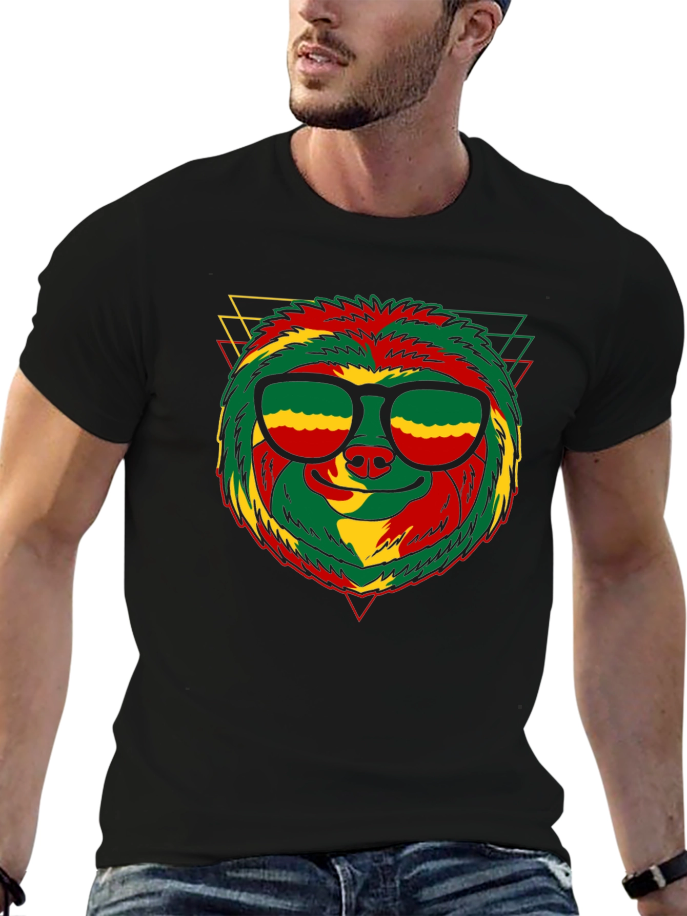 Rasta Sloth Graphic Tee - Cool Summer Vibes