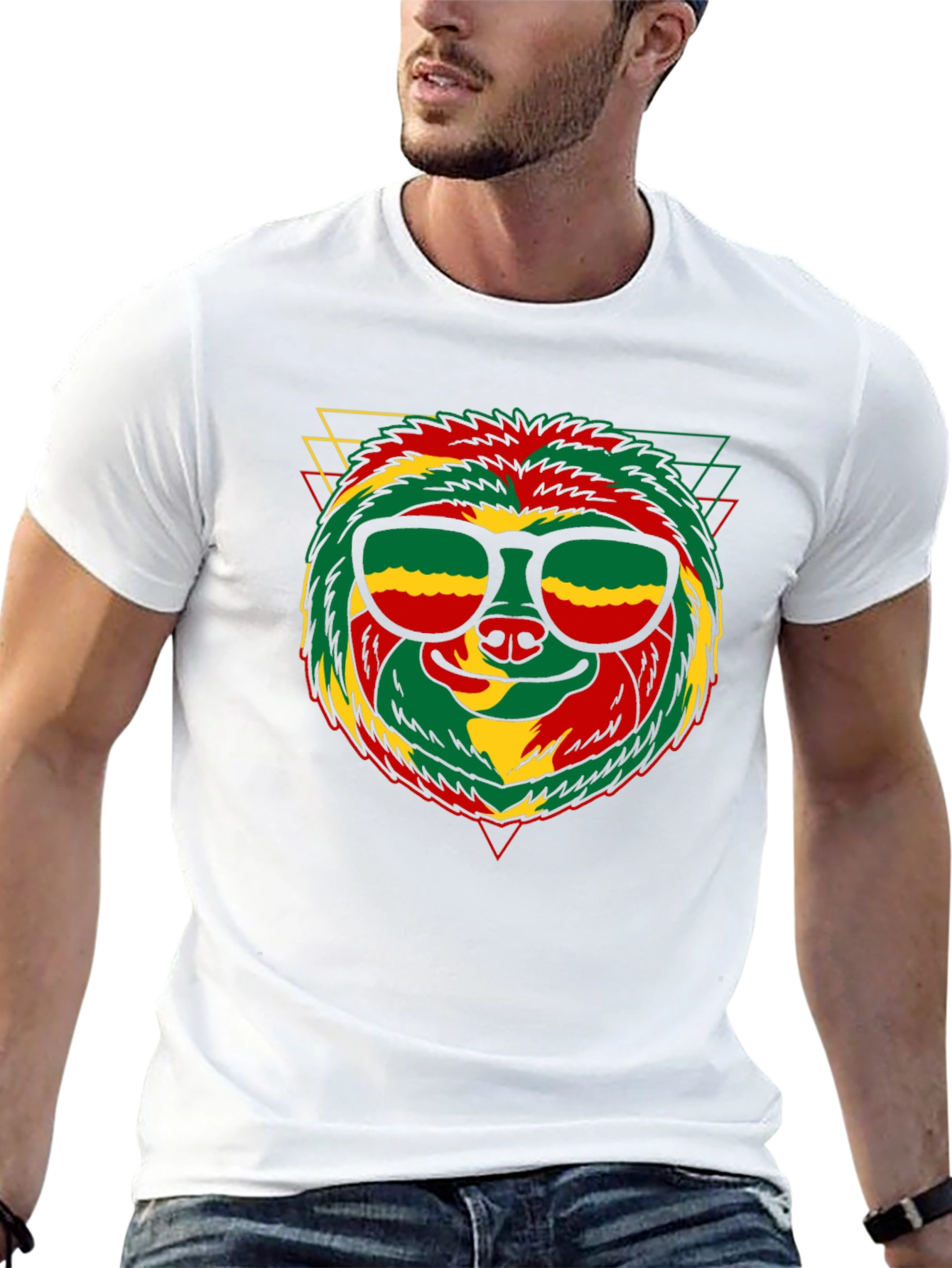 Rasta Sloth Graphic Tee - Cool Summer Vibes