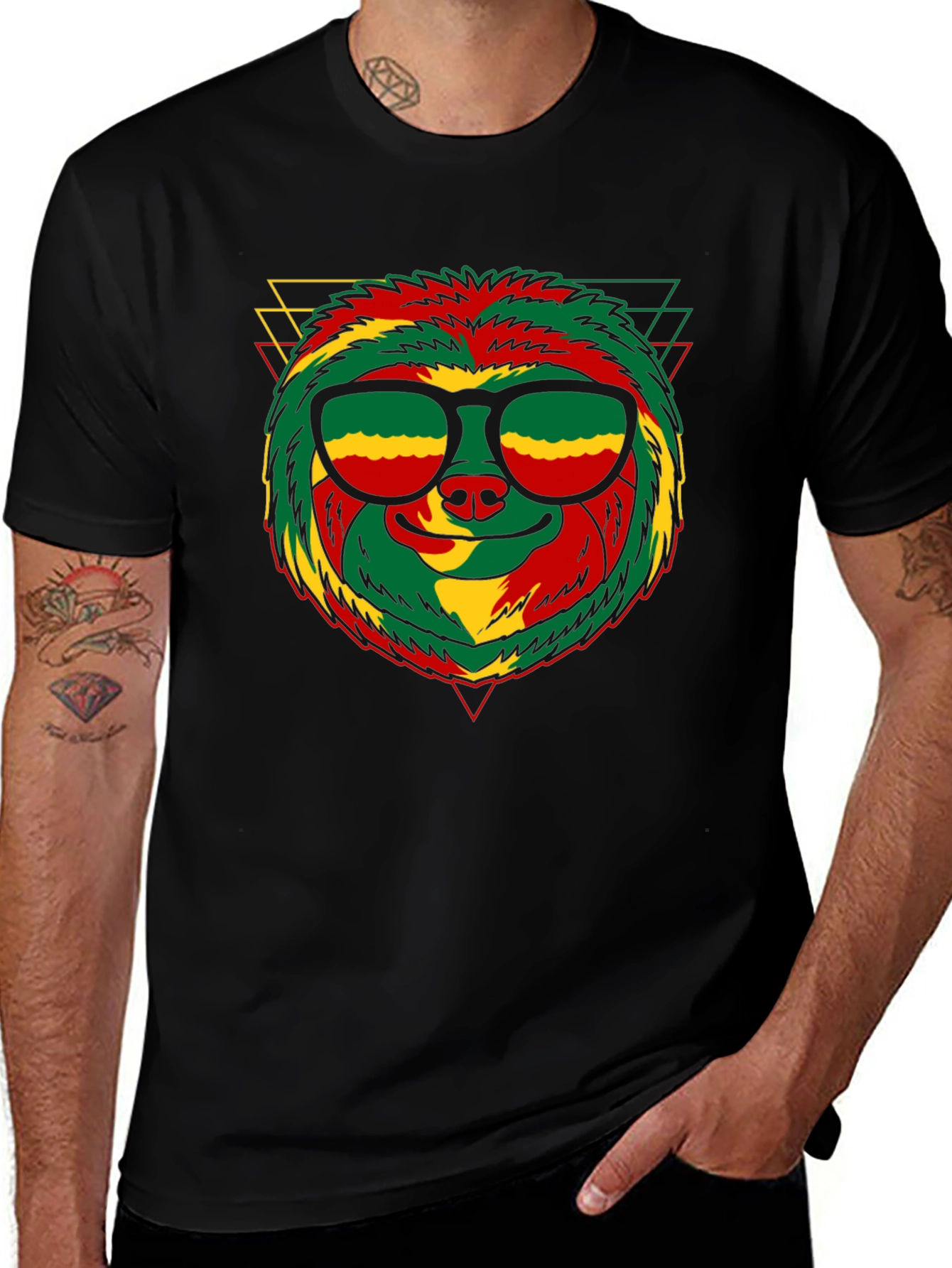 Rasta Sloth Graphic Tee - Cool Summer Vibes