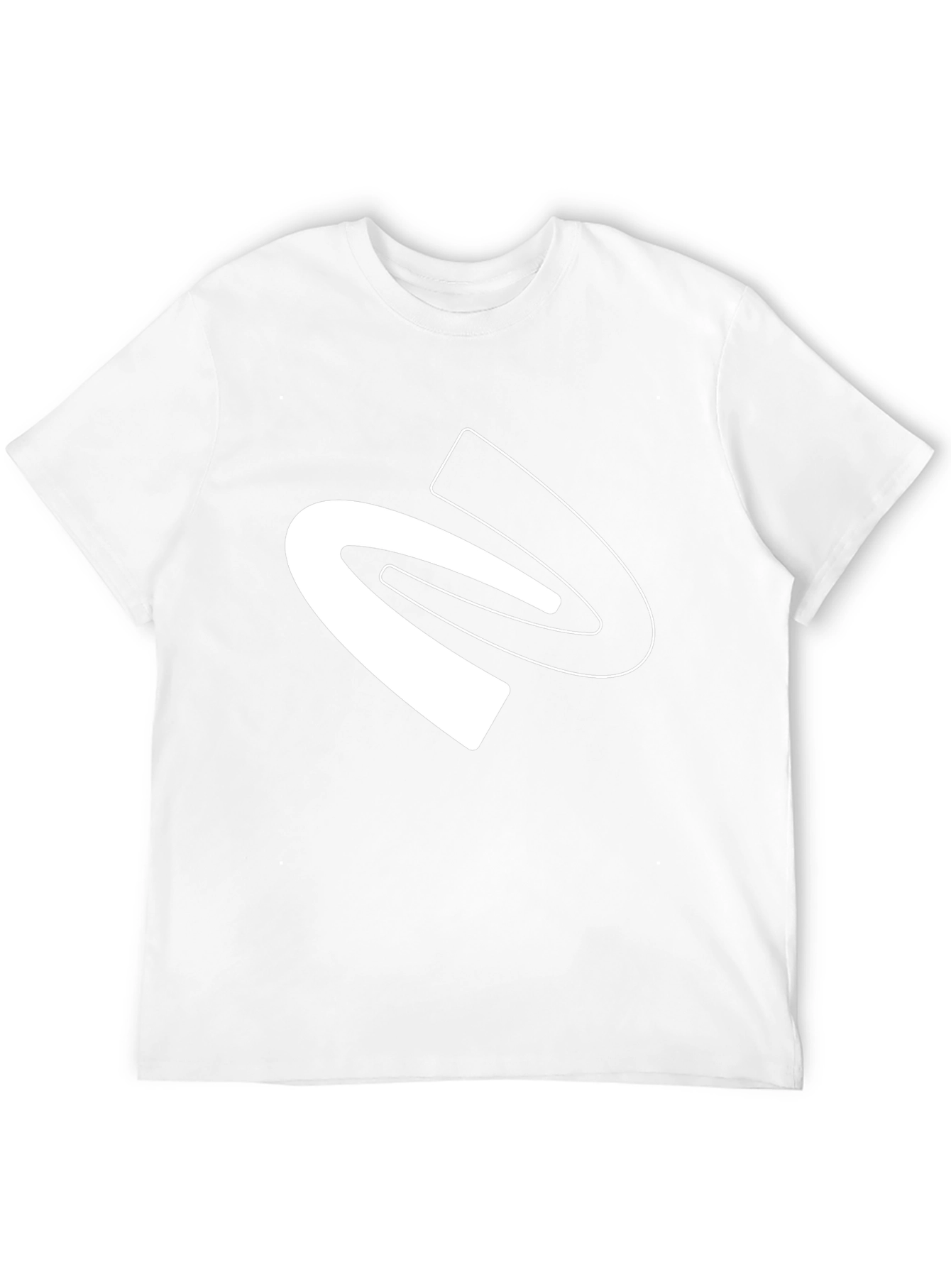 Modern Black T-Shirt with Abstract White Graphic