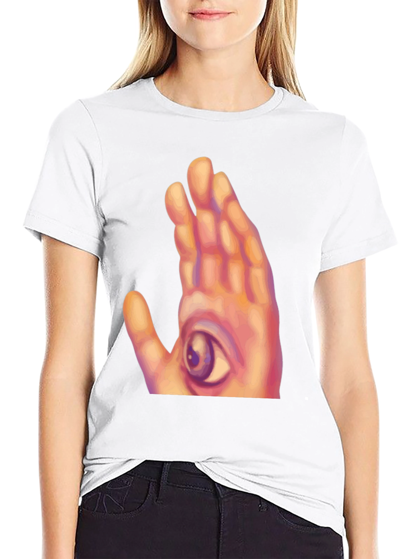 Eye Hand Graphic Tee - Unique Statement Shirt