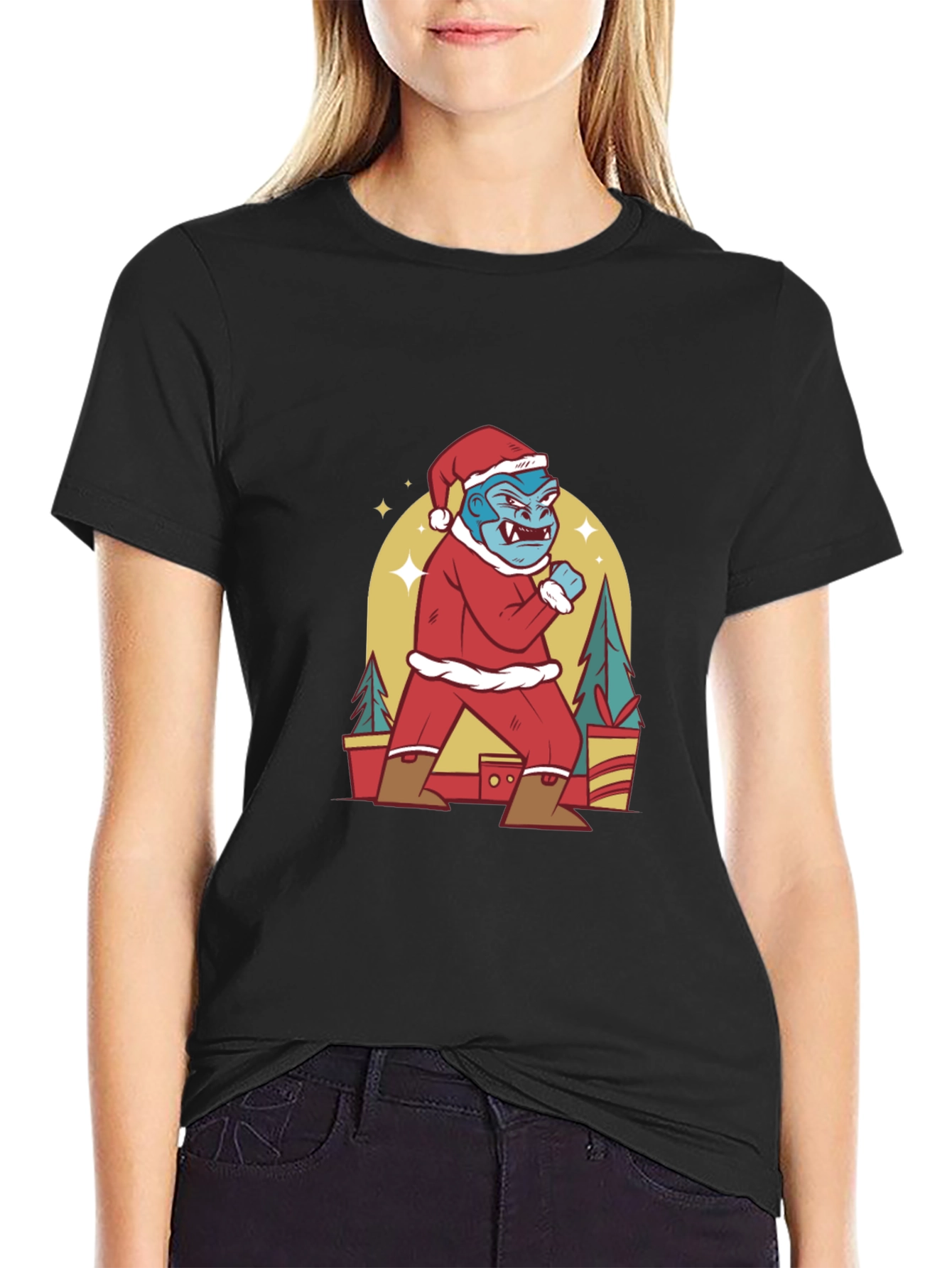 Festive Gorilla Christmas T-Shirt