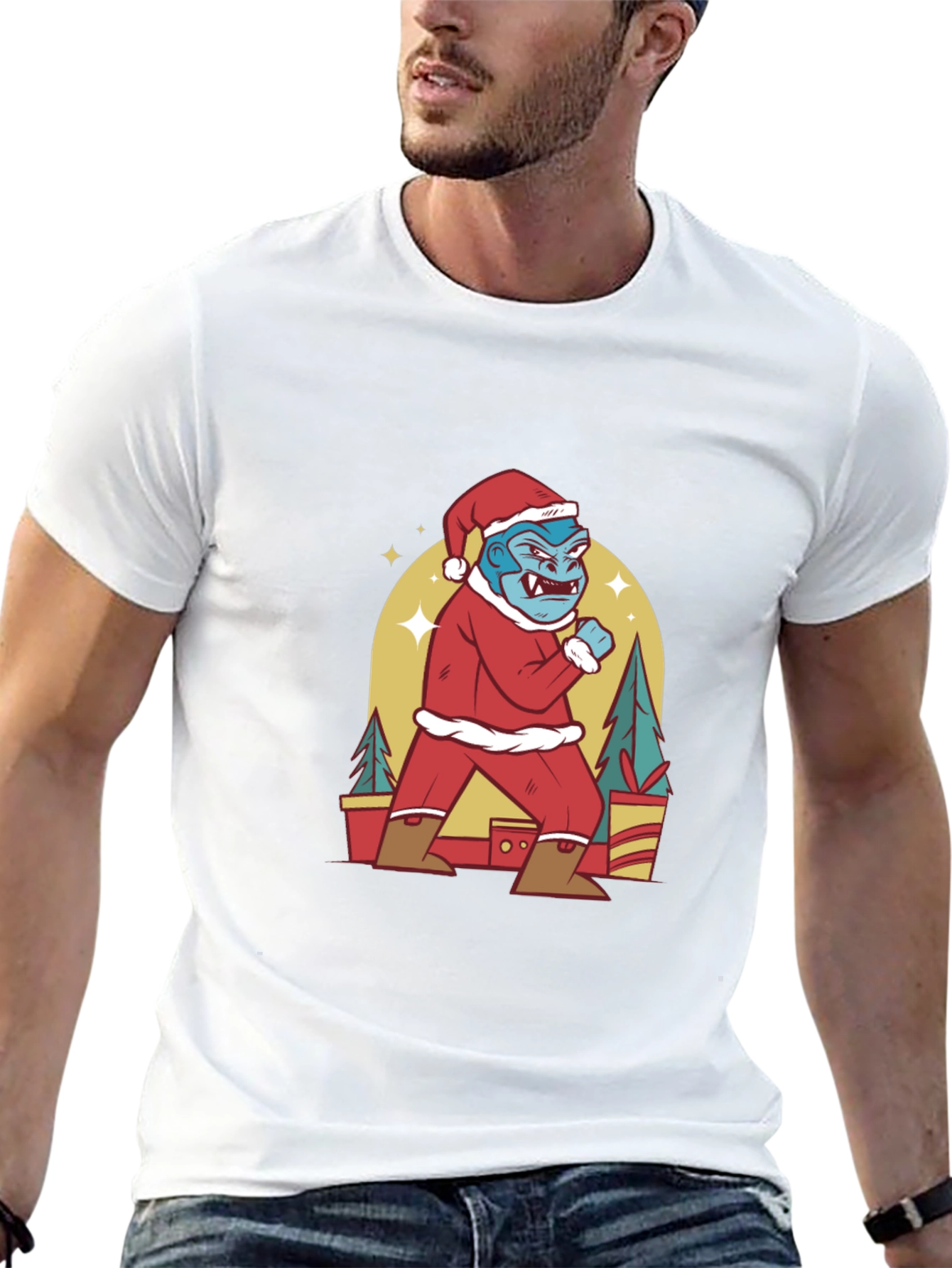 Festive Gorilla Christmas T-Shirt