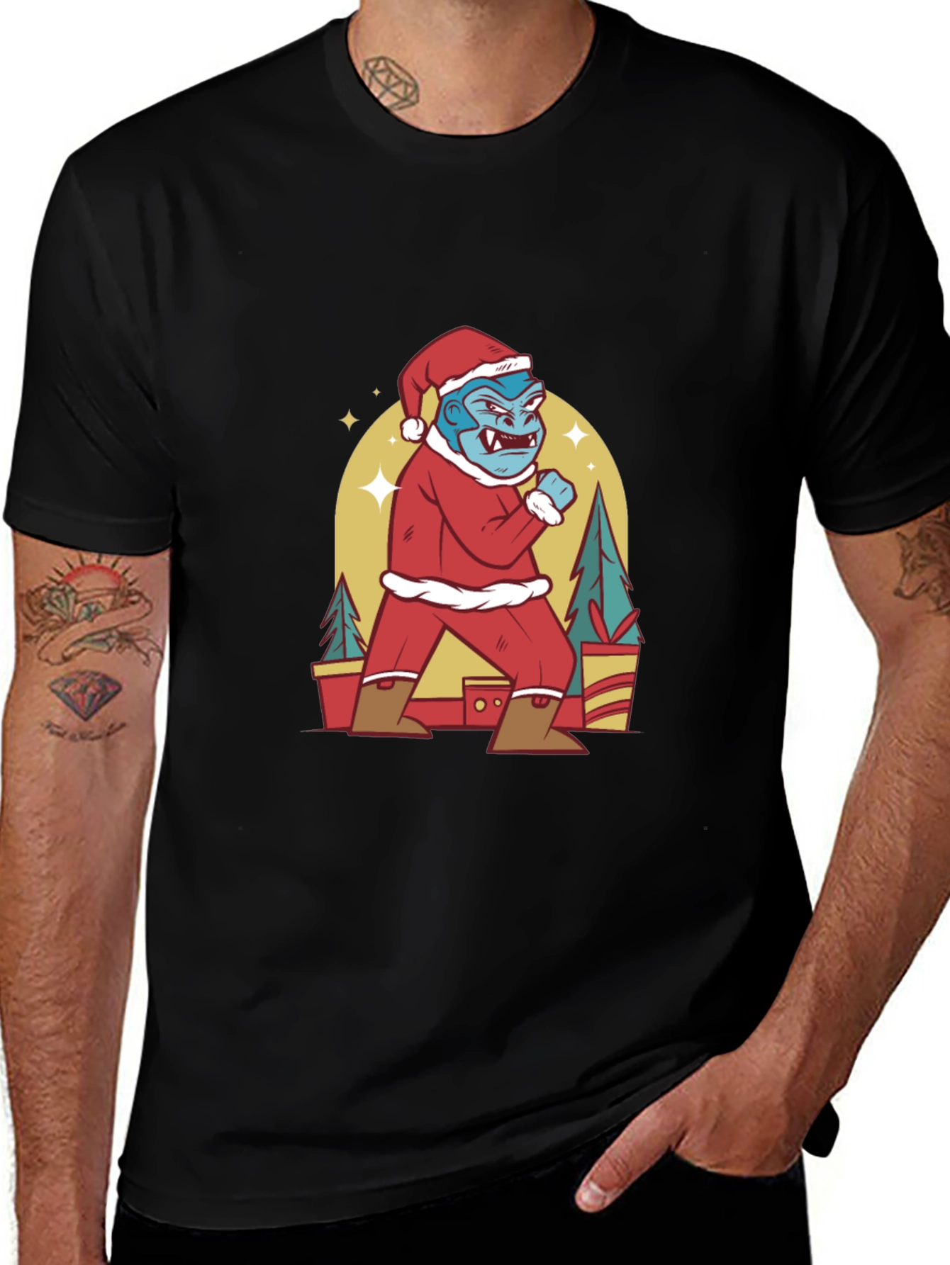 Festive Gorilla Christmas T-Shirt