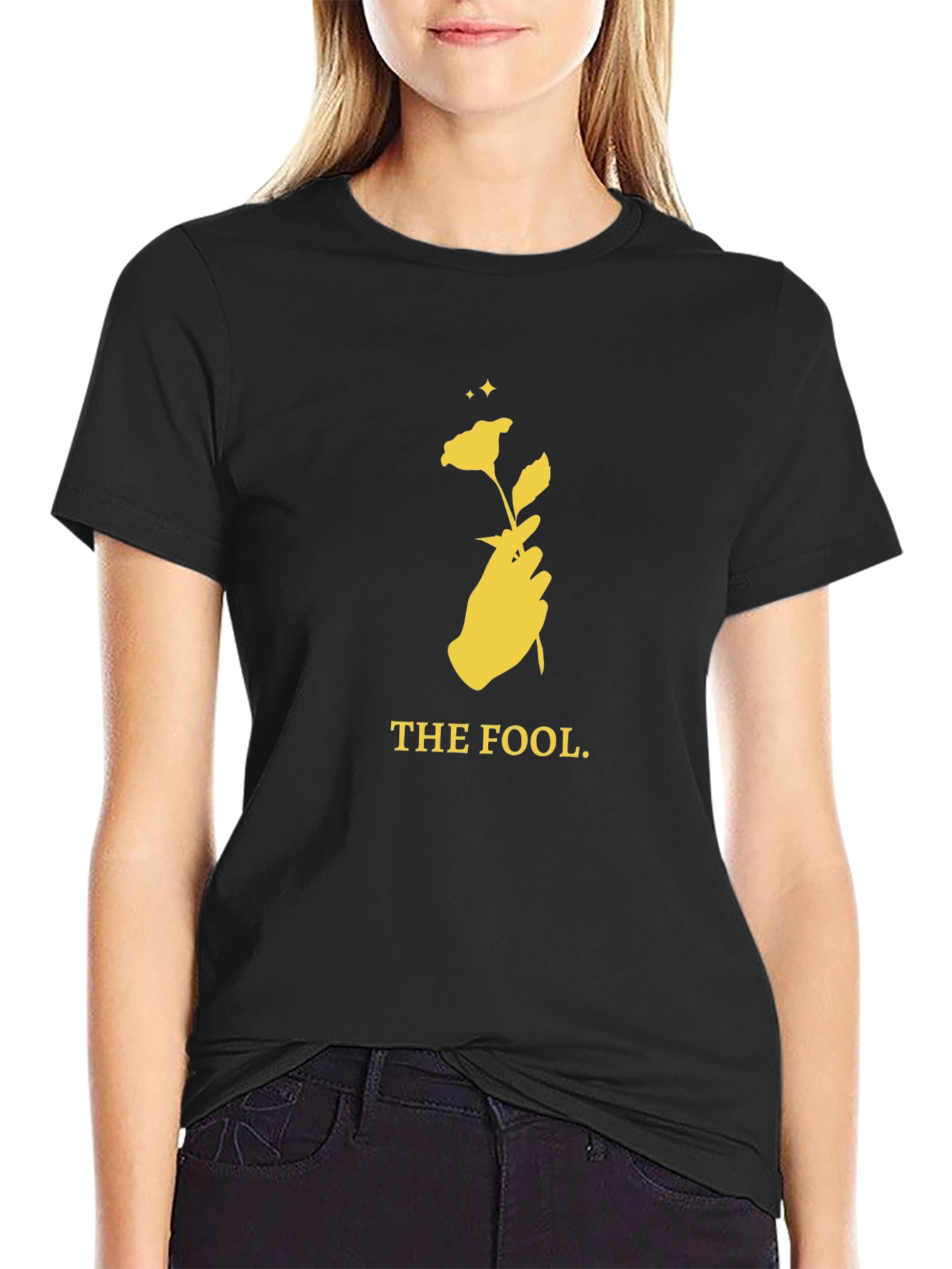 The Fool Tarot Card T-Shirt - Black