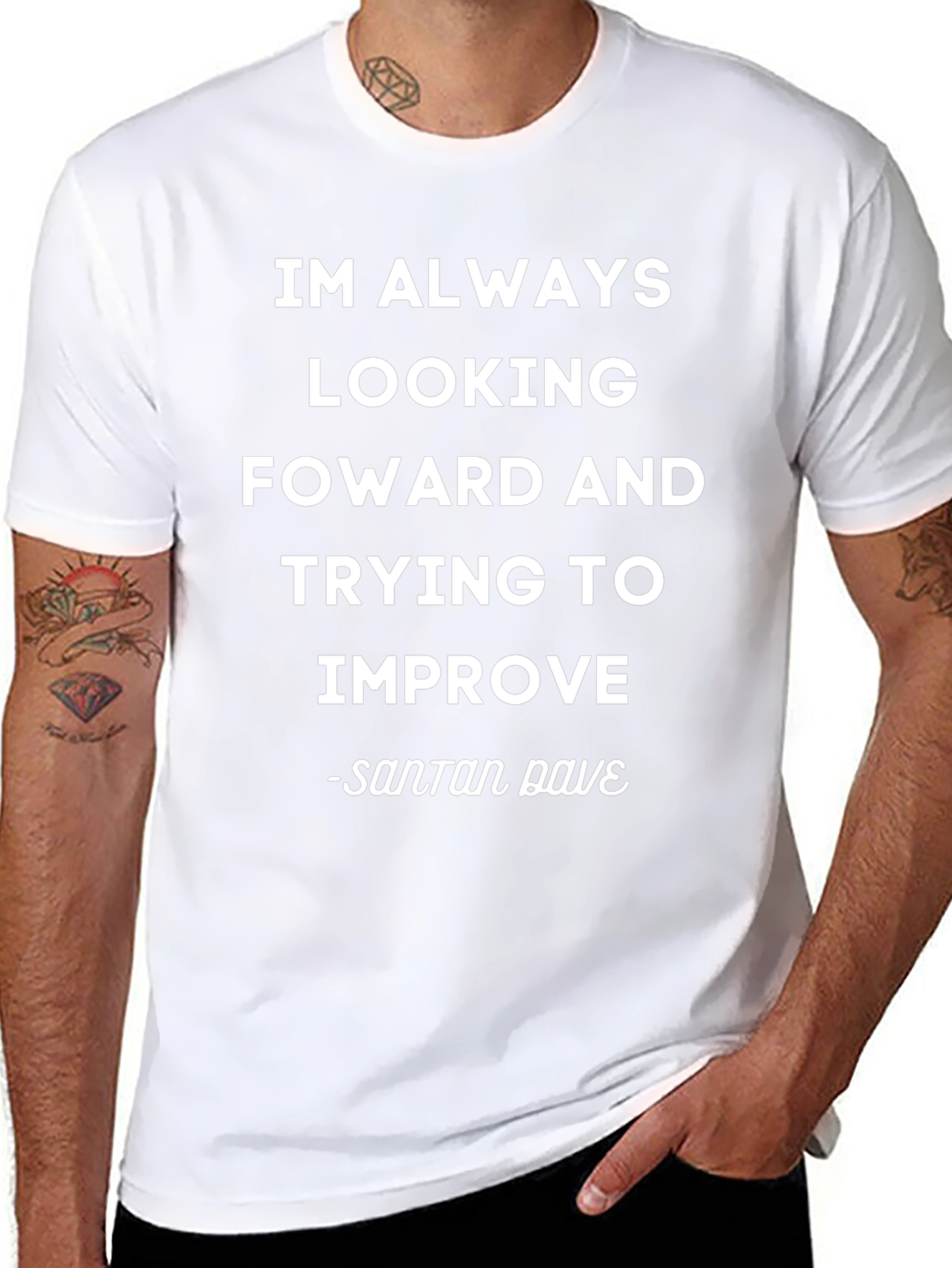 Inspirational Slogan T-Shirt - Always Looking Forward
