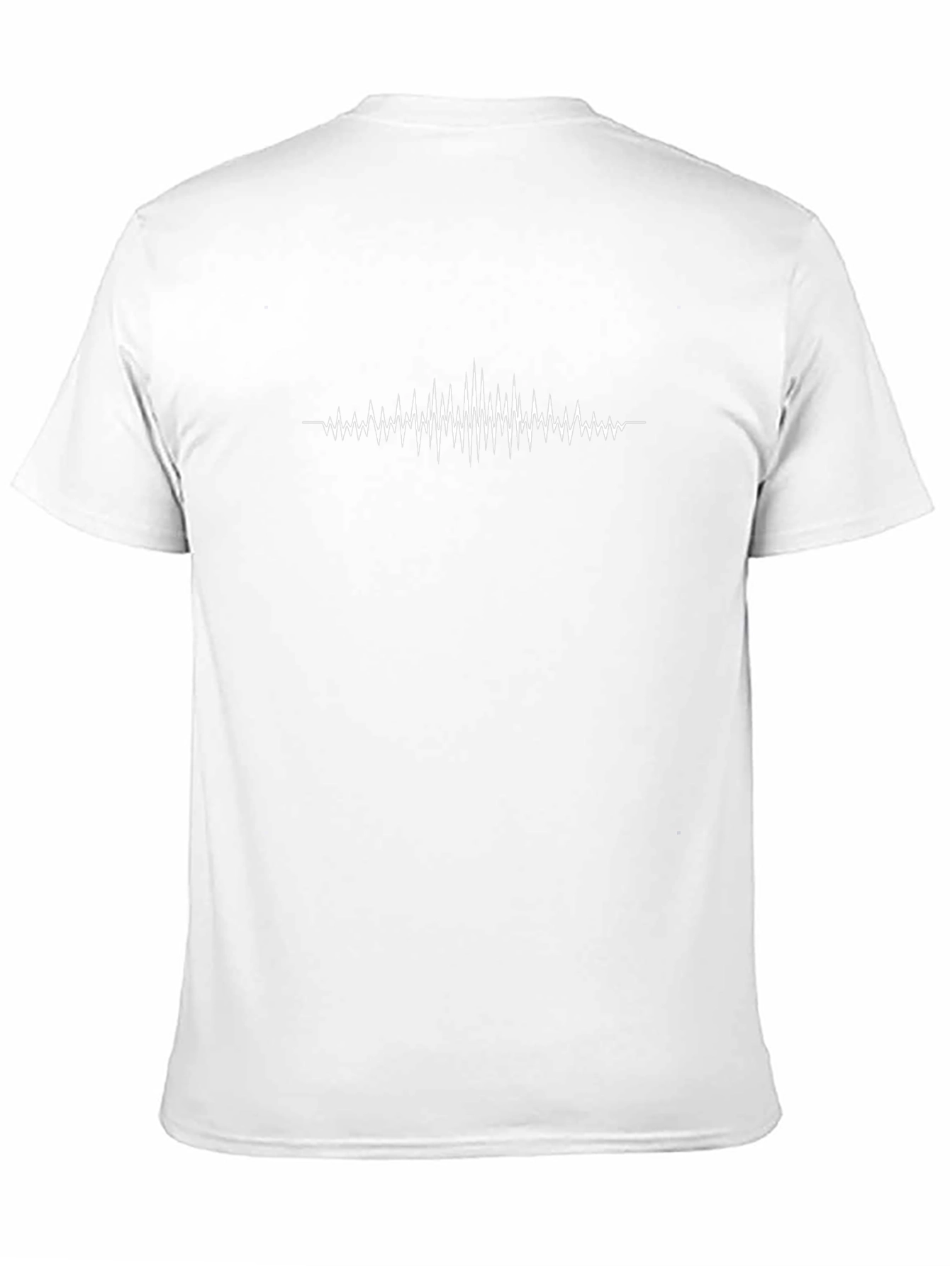 Black T-Shirt with White Sound Wave Design