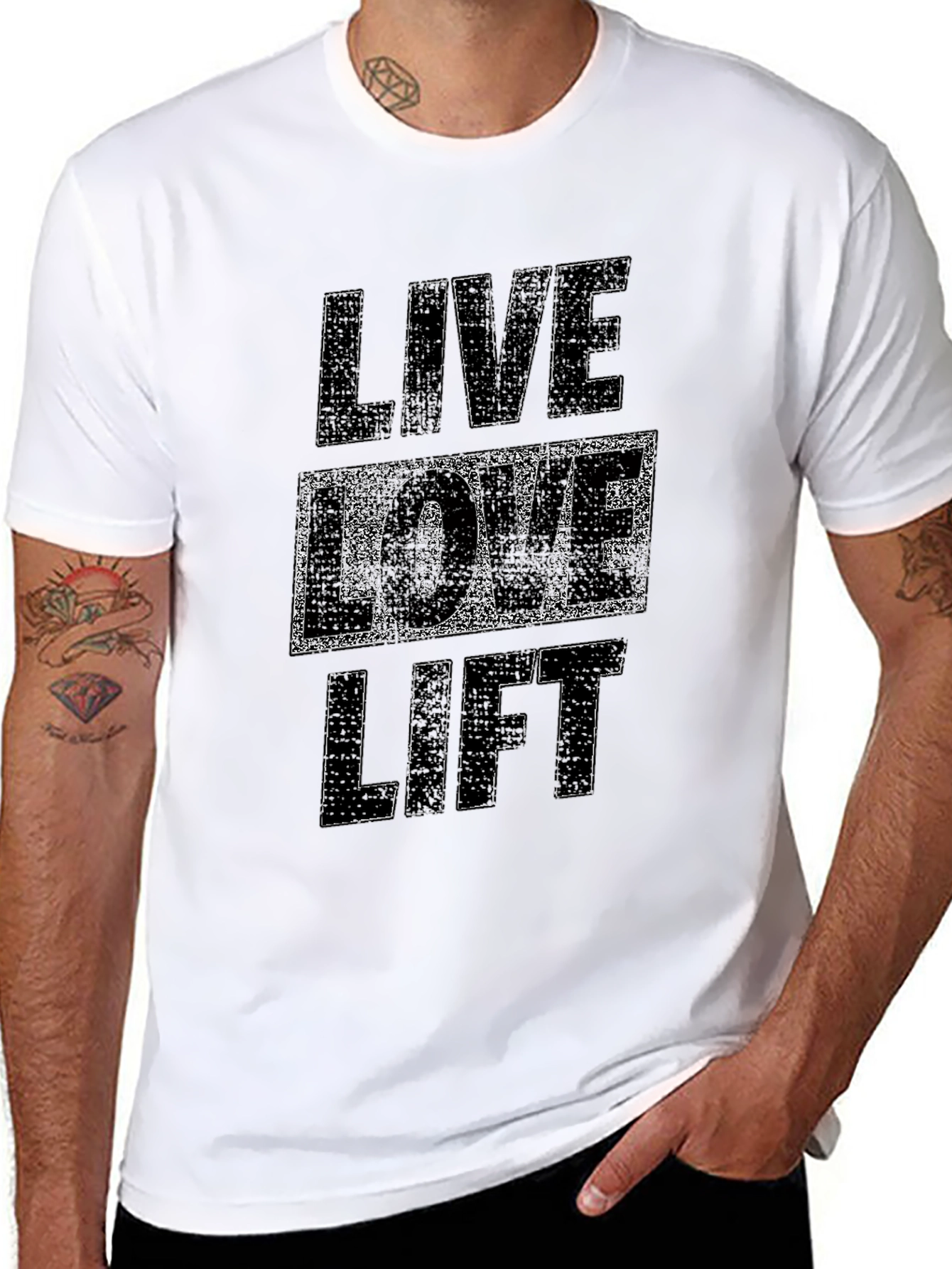 Live Love Lift Graphic Tee - Black