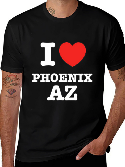 I Love Phoenix AZ Black T-Shirt