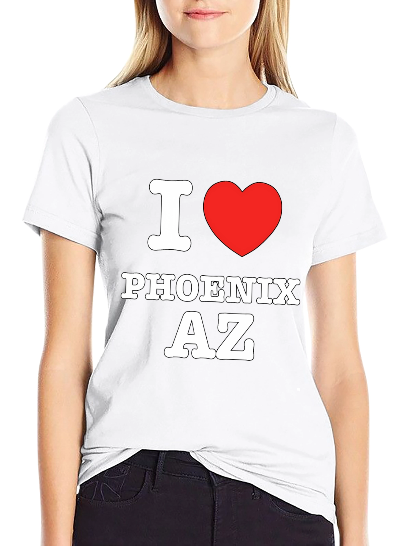 I Love Phoenix AZ Black T-Shirt