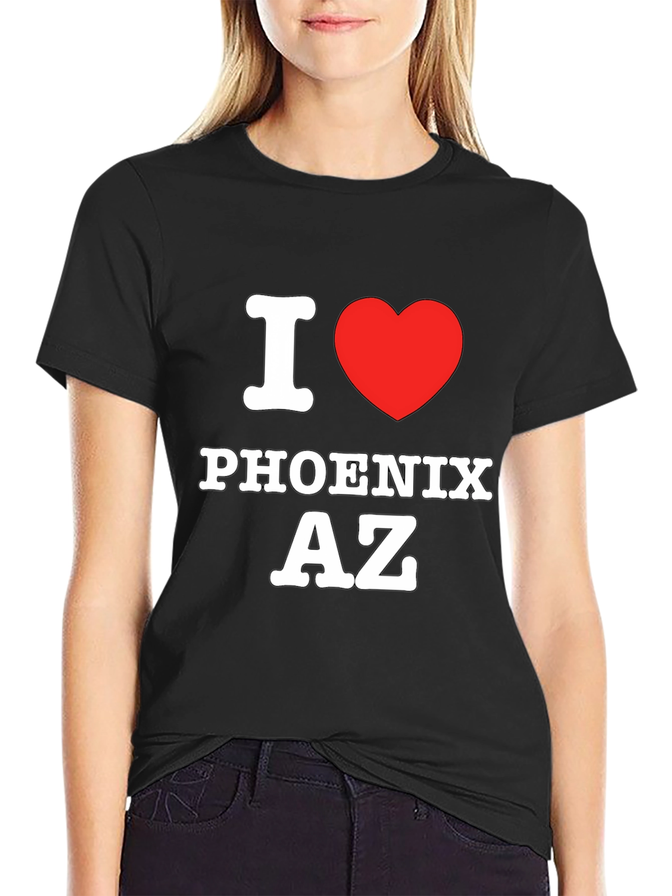 I Love Phoenix AZ Black T-Shirt