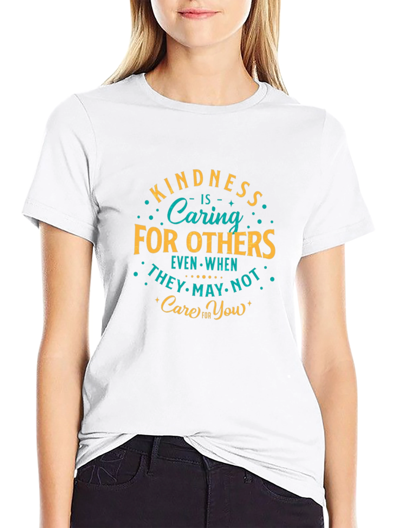 Kindness Caring T-Shirt Black Graphic Tee