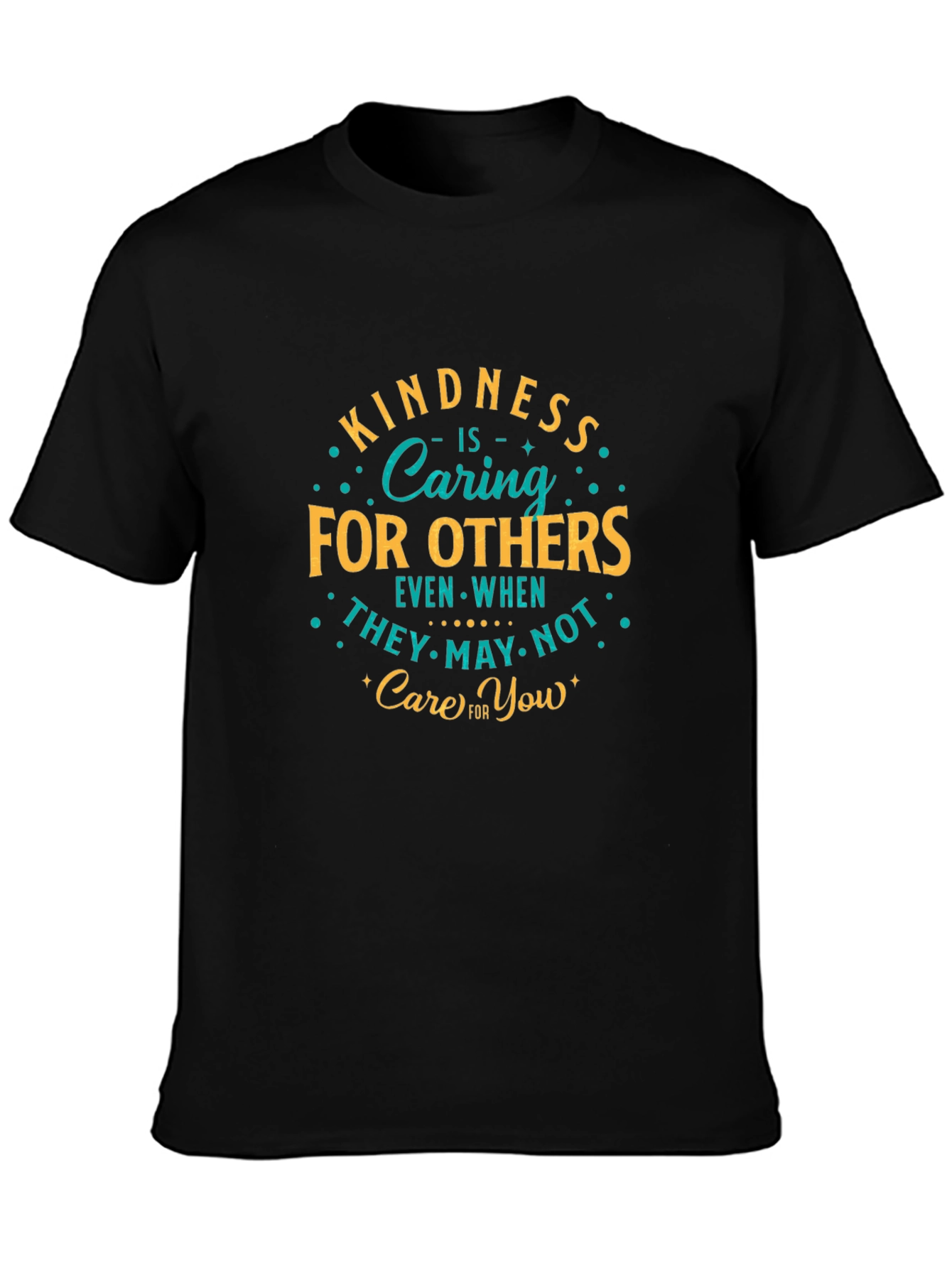 Kindness Caring T-Shirt Black Graphic Tee
