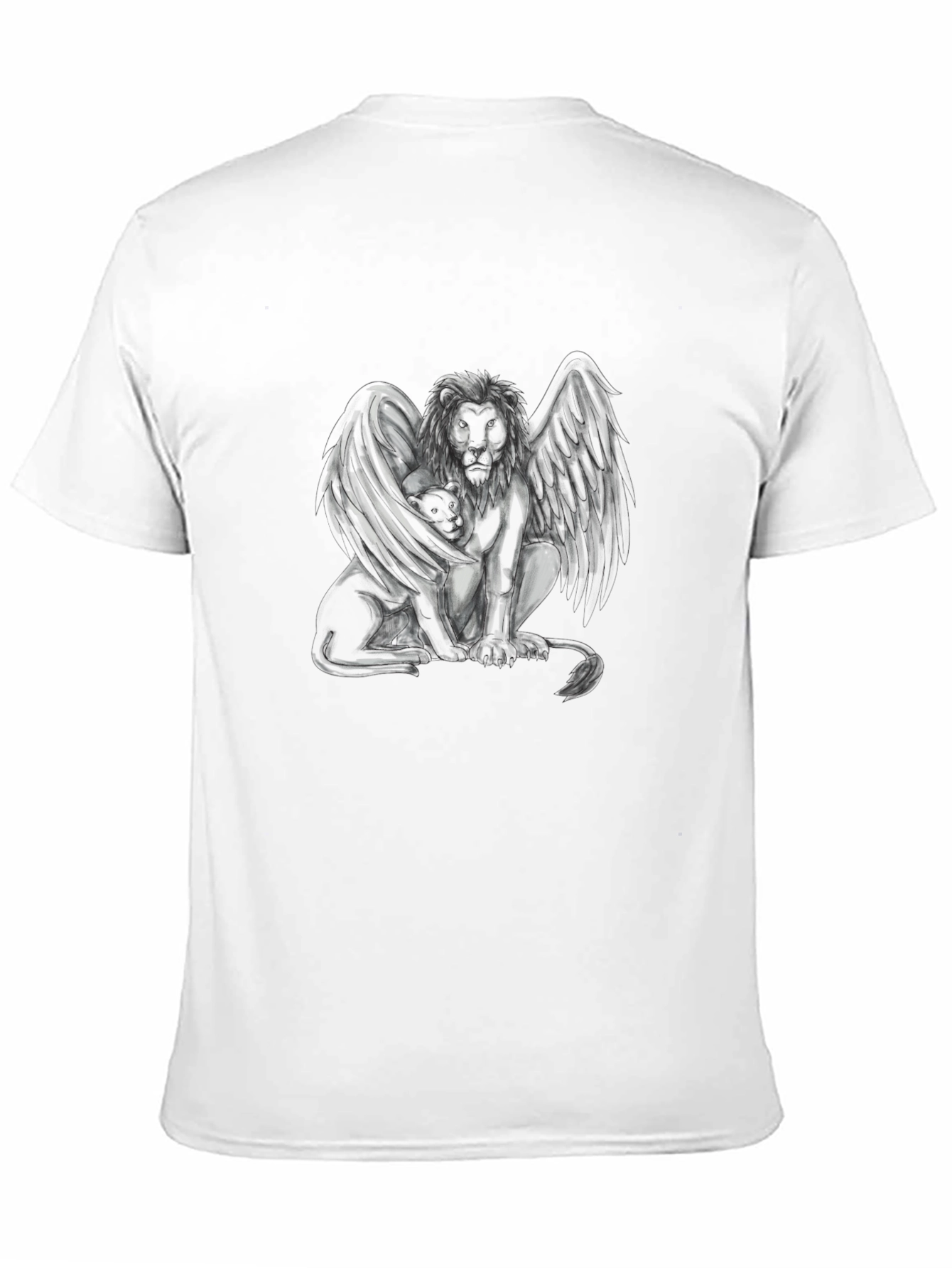 Winged Lion Graphic Black T-Shirt