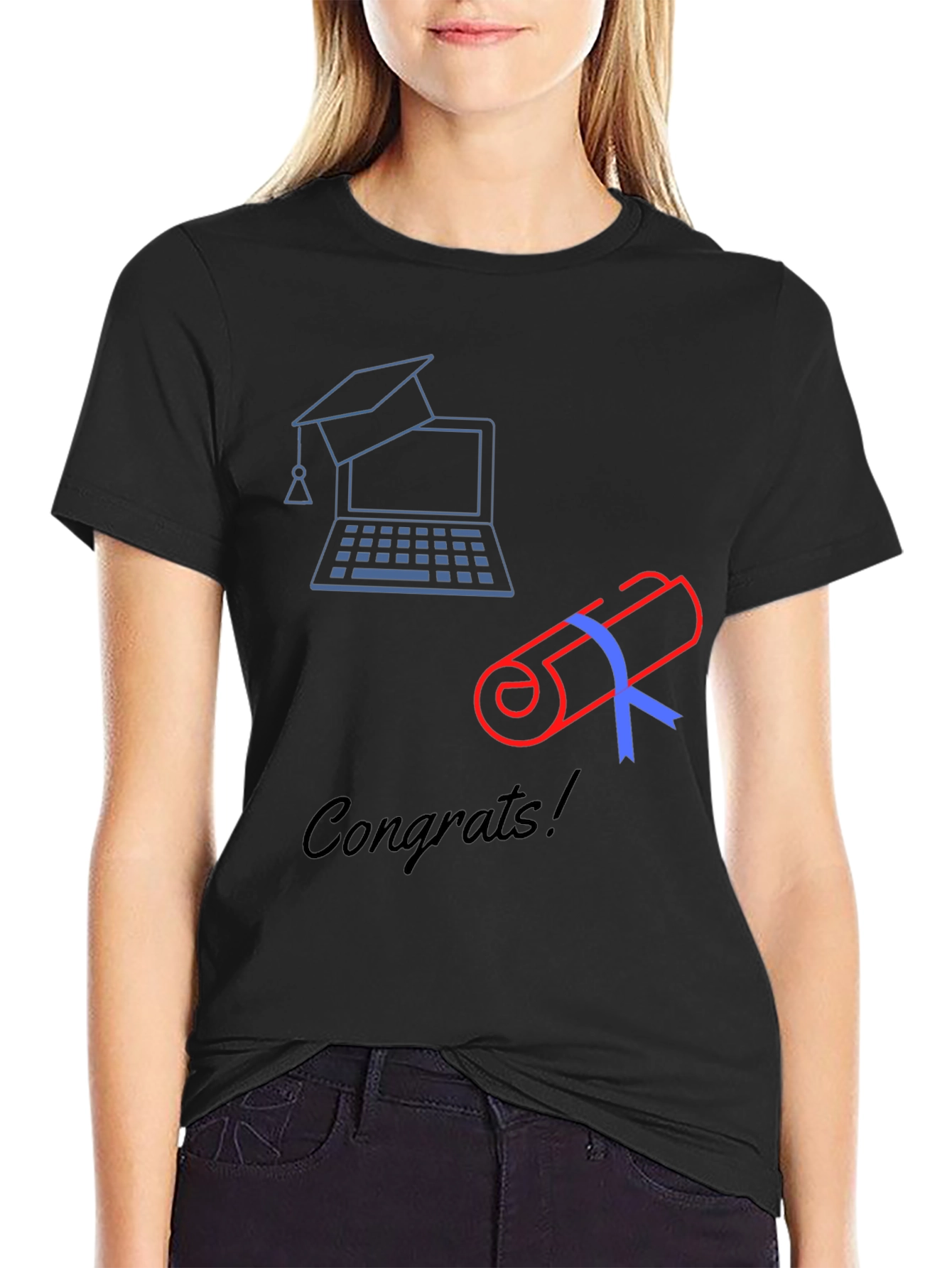 Congrats Grad! Graduation T-Shirt - Online Degree