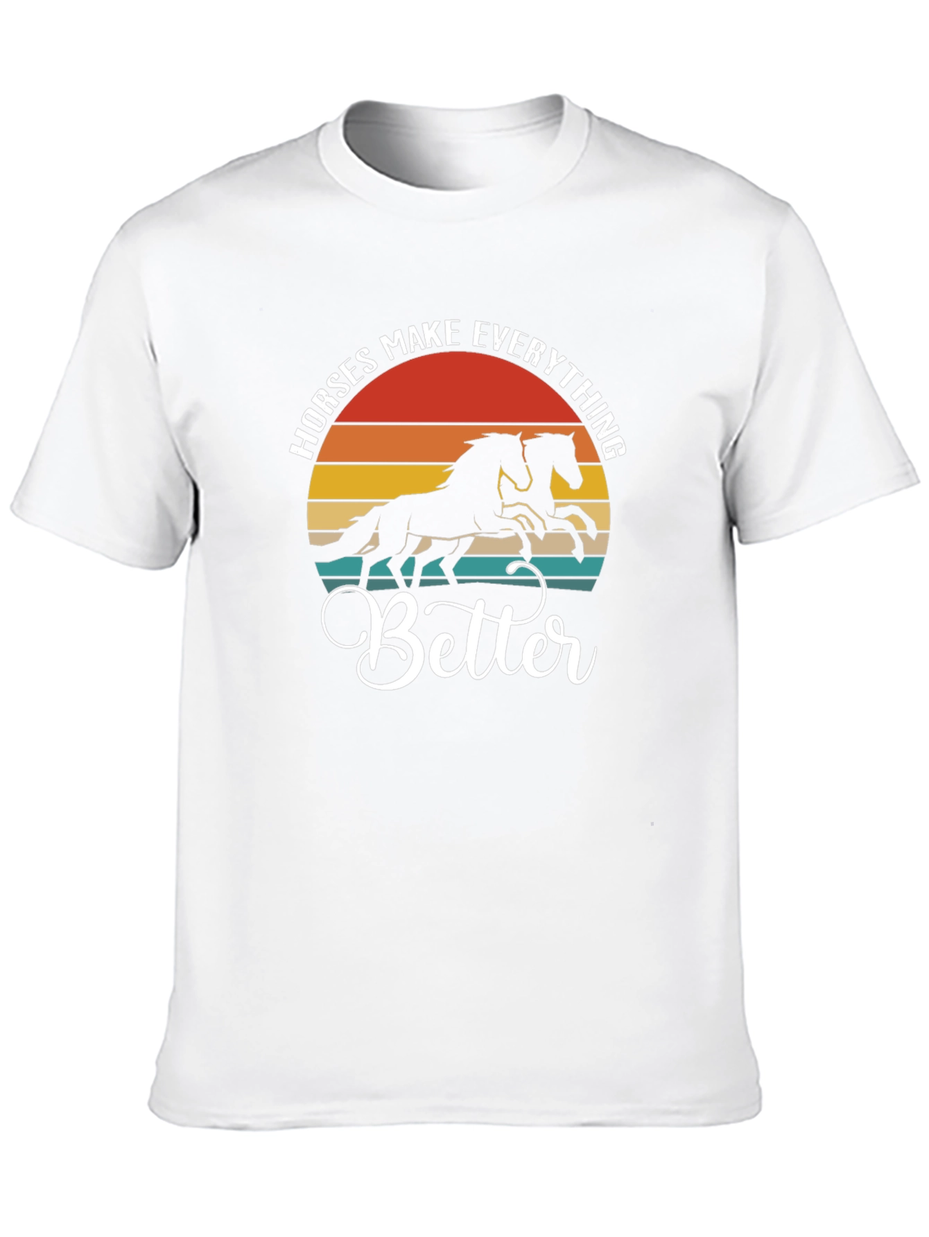 Horses Make Everything Better Black T-Shirt