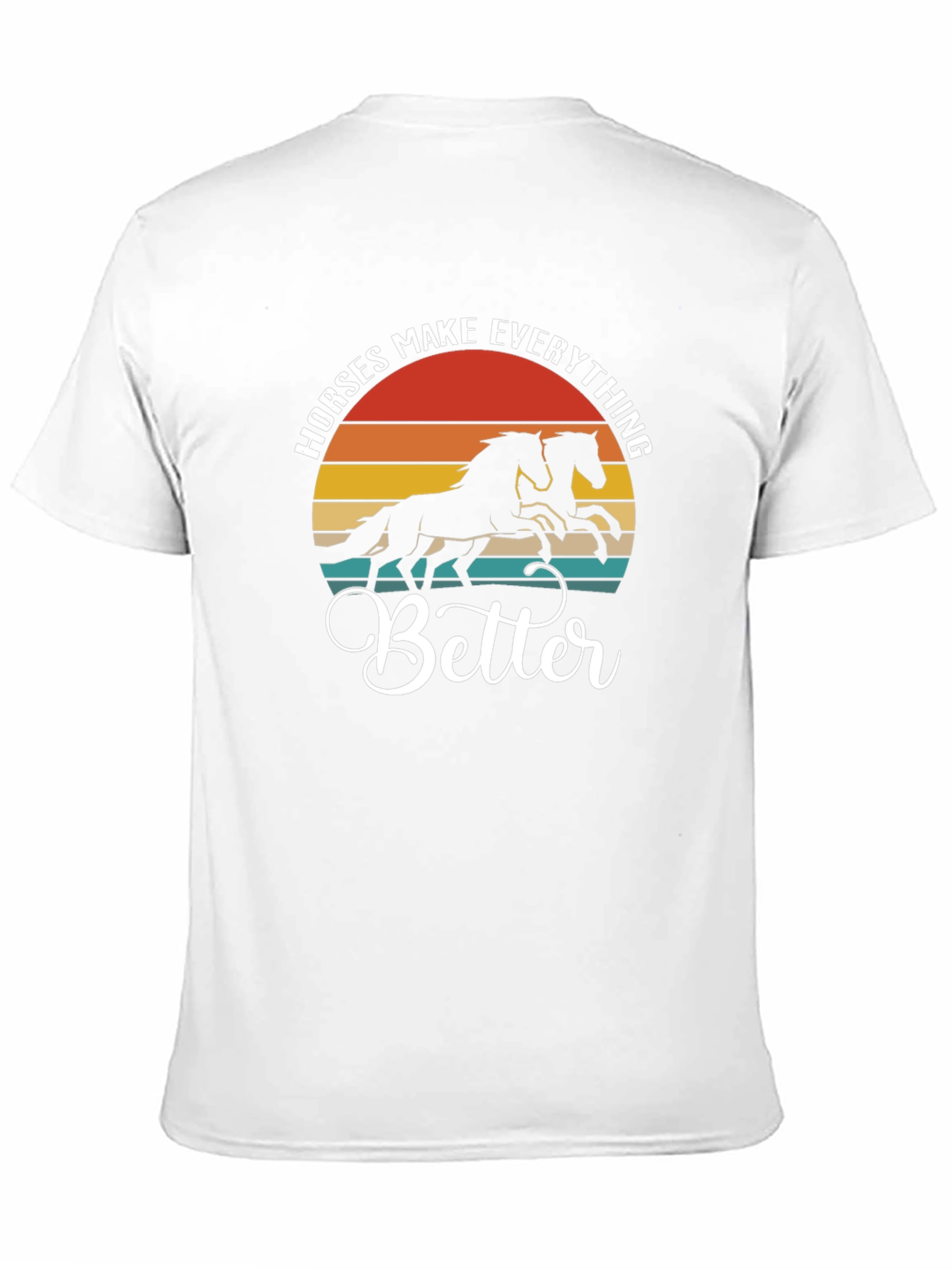 Horses Make Everything Better Black T-Shirt
