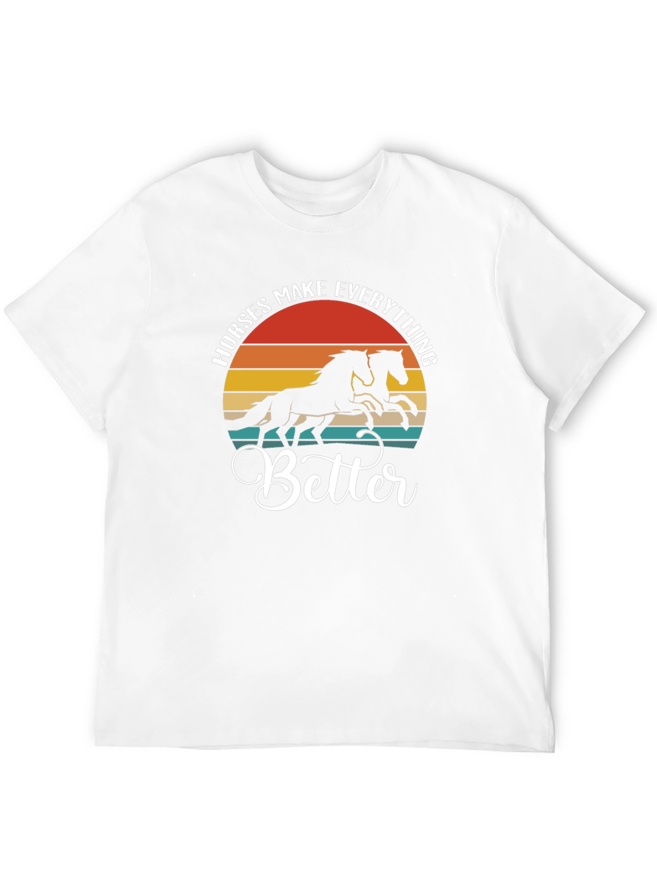 Horses Make Everything Better Black T-Shirt