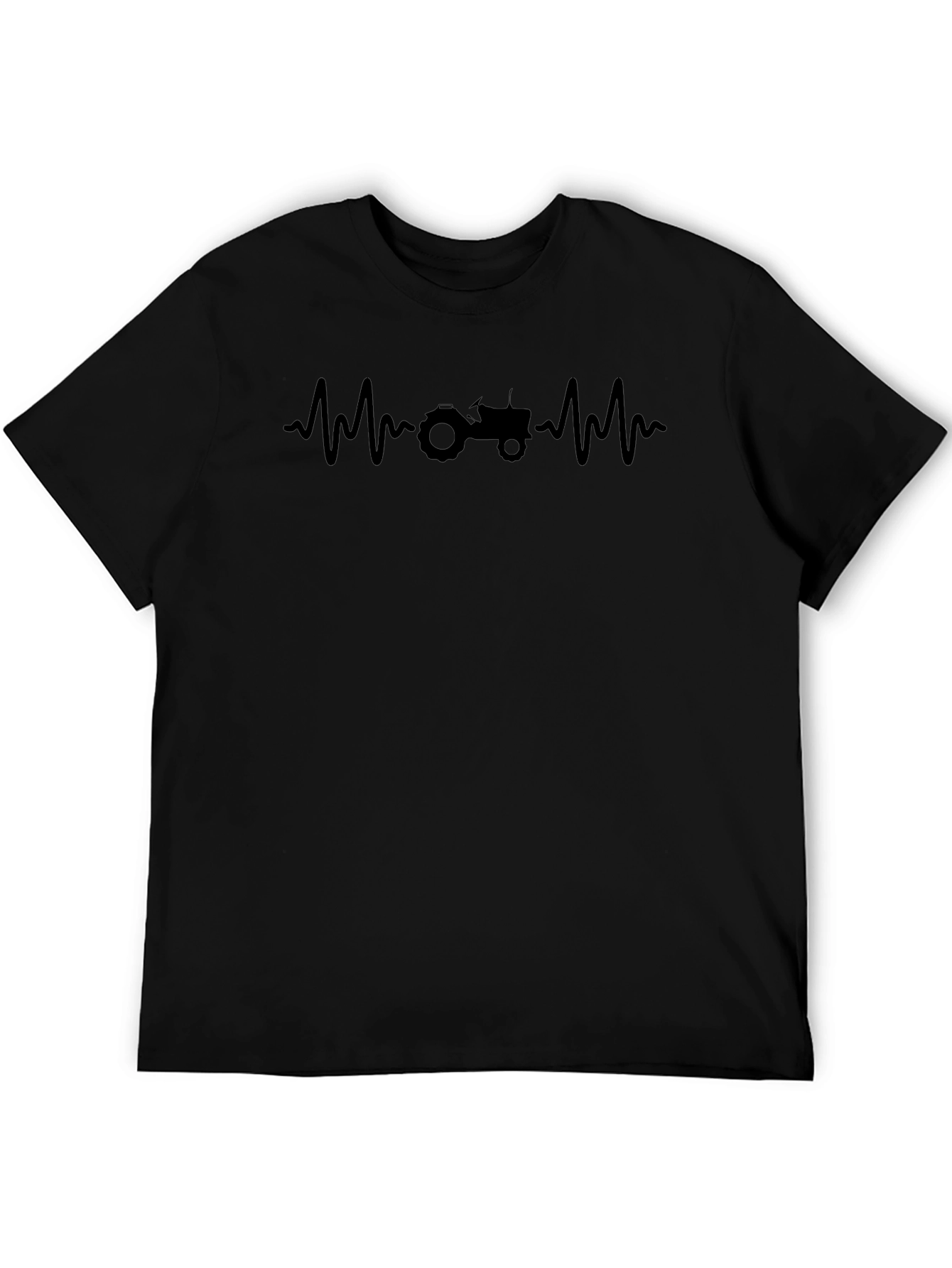 Tractor Heartbeat Graphic Tee - Black