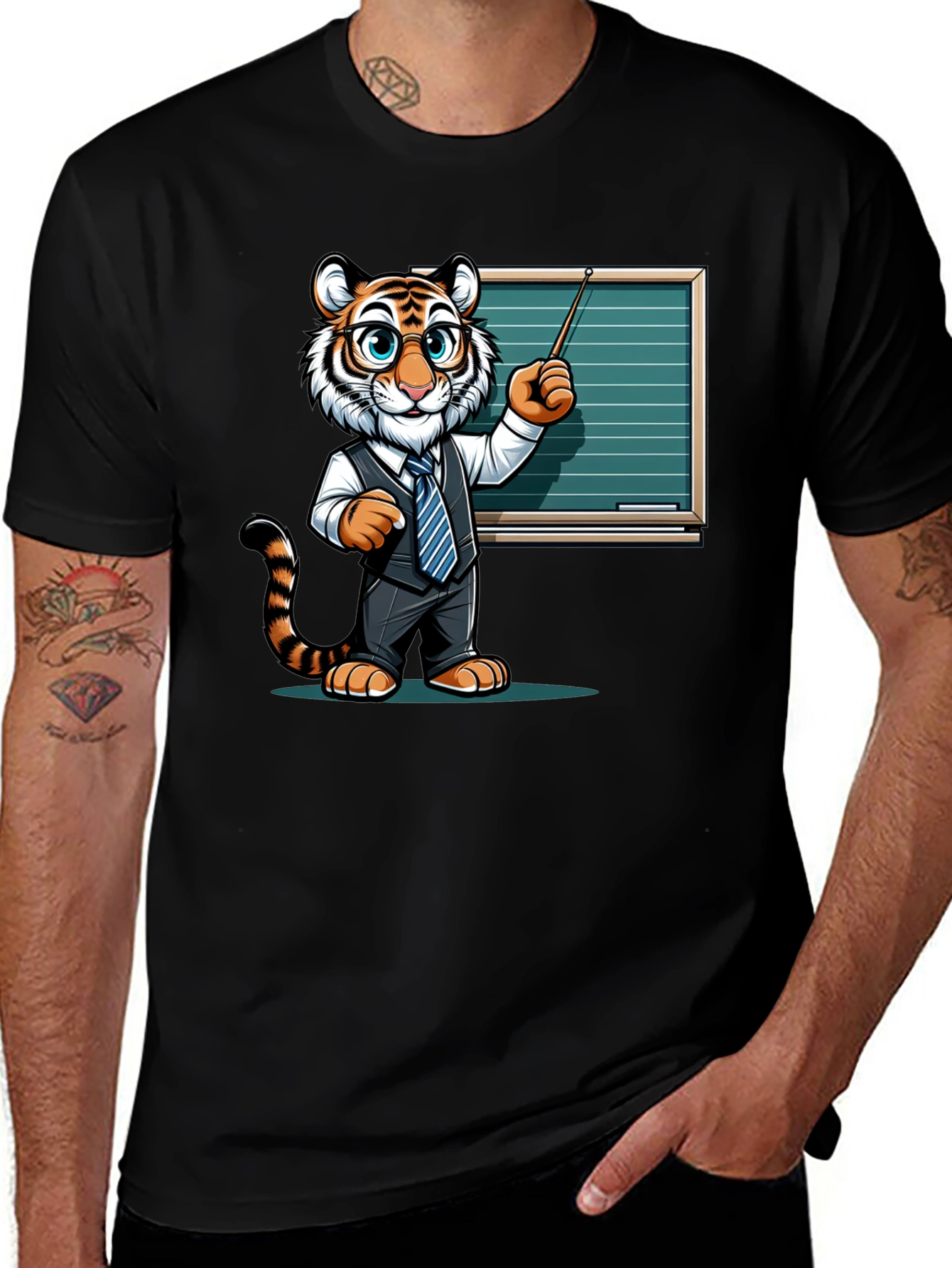 Tiger Teacher Graphic Tee - Back to School Style