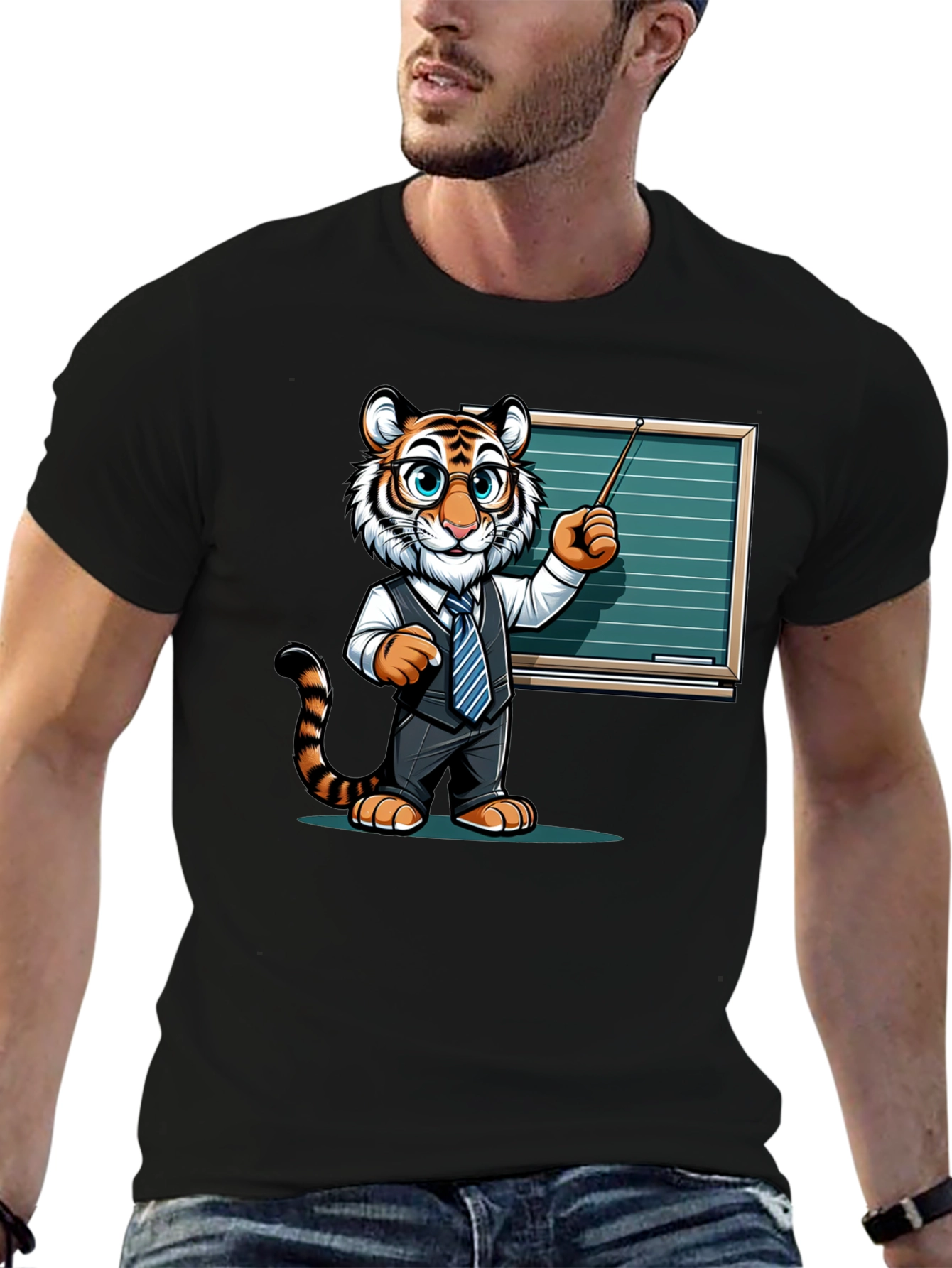Tiger Teacher Graphic Tee - Back to School Style