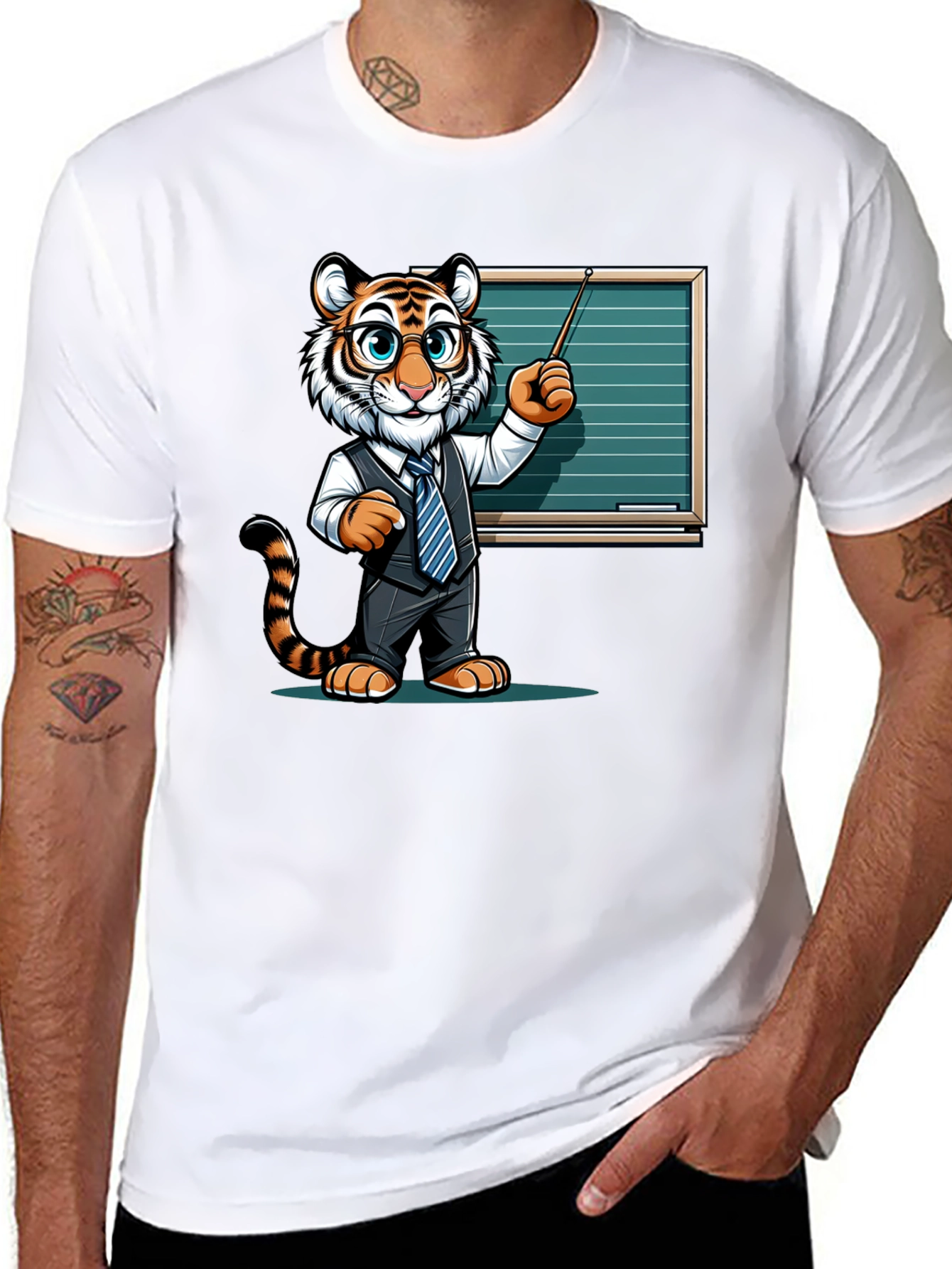 Tiger Teacher Graphic Tee - Back to School Style