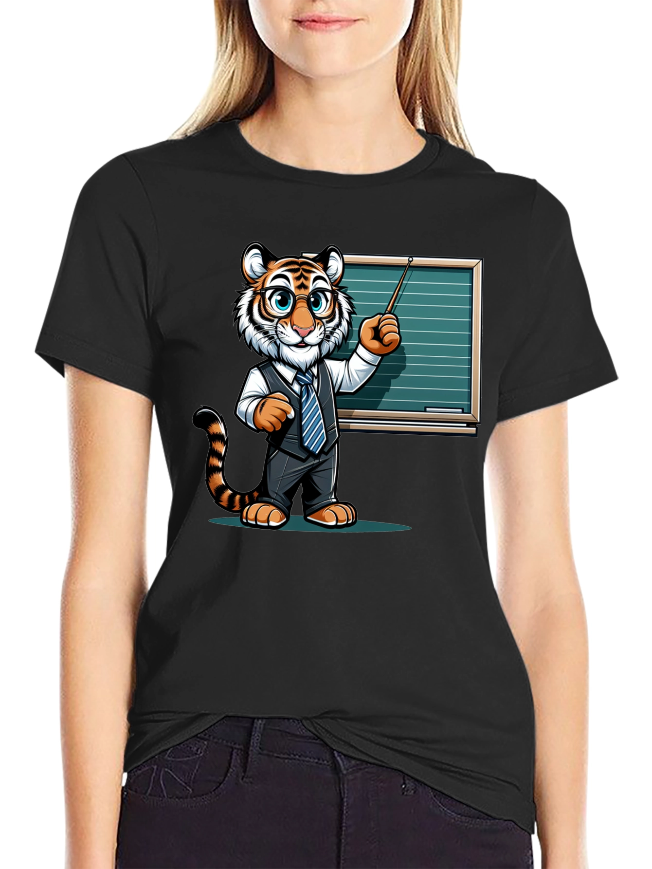 Tiger Teacher Graphic Tee - Back to School Style
