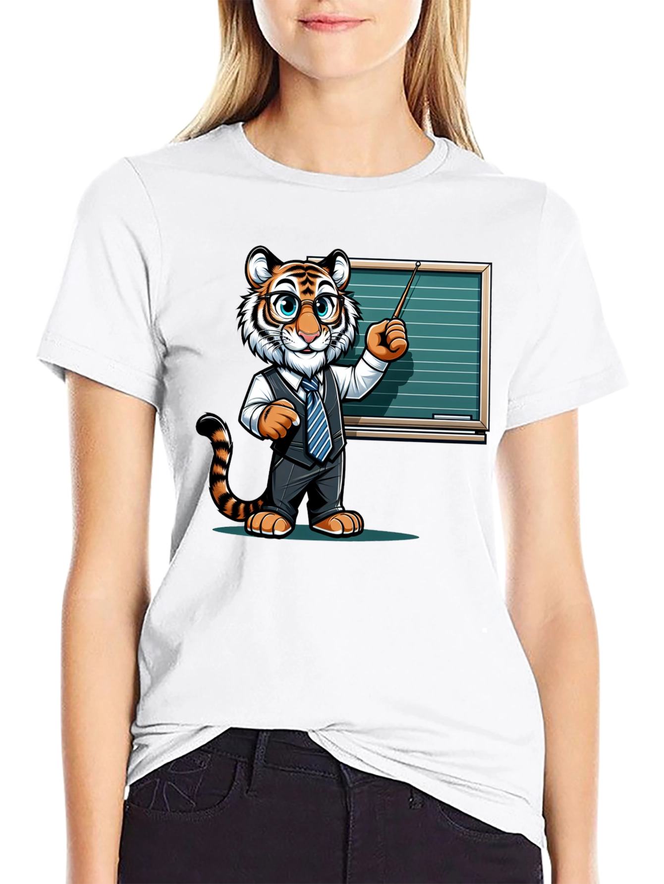 Tiger Teacher Graphic Tee - Back to School Style