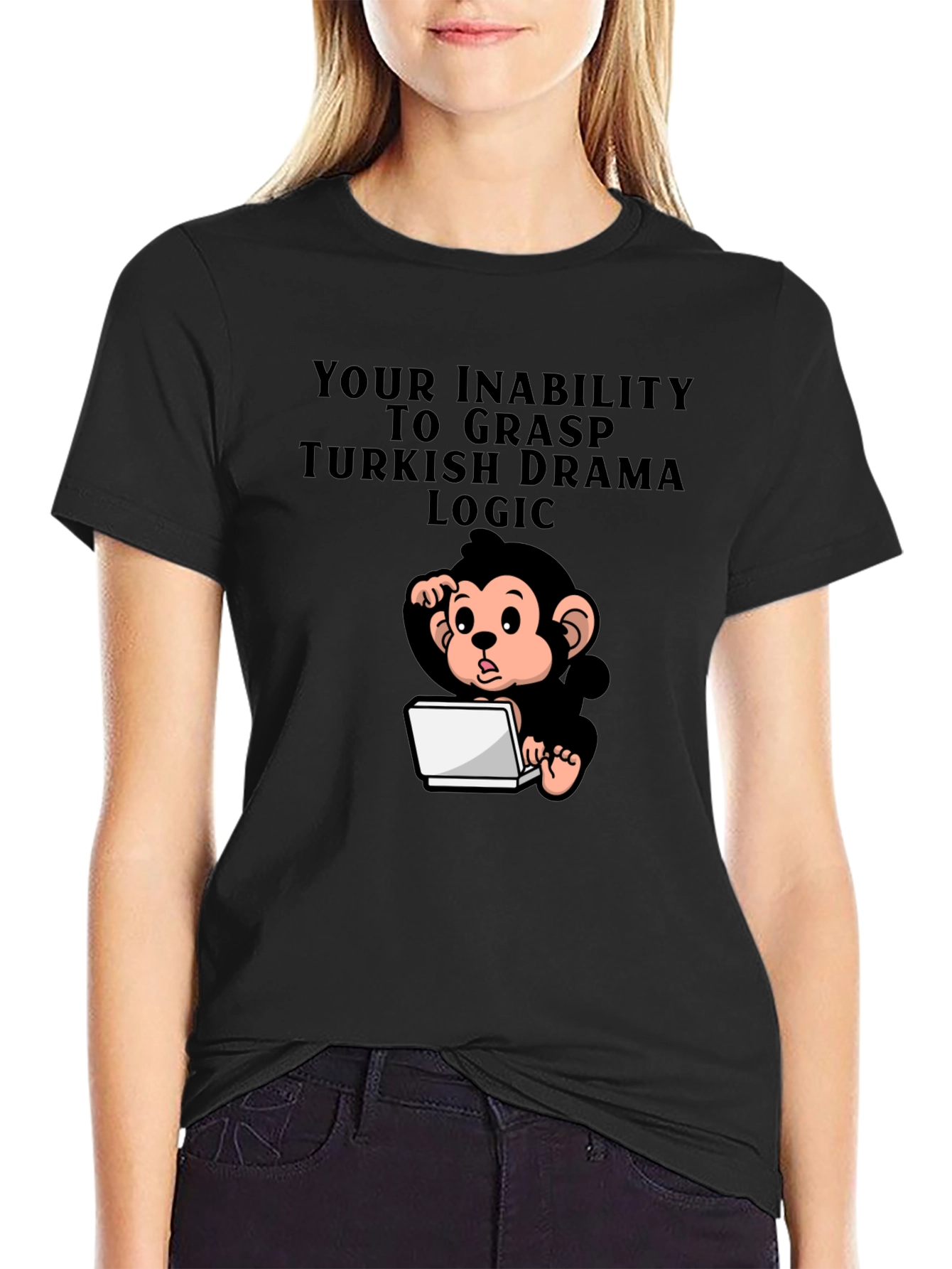 Humorous Monkey Turkish Drama Logic T-Shirt