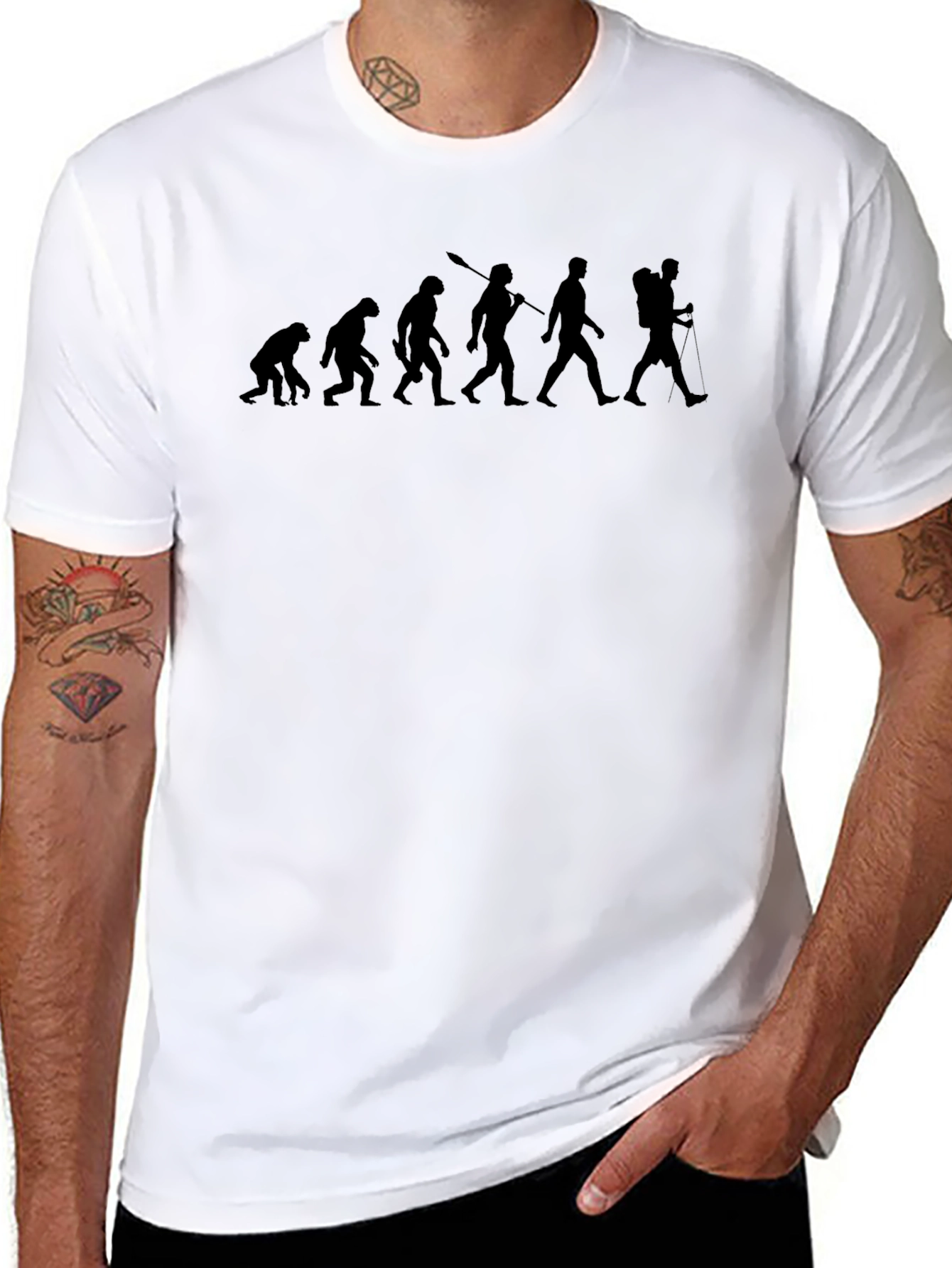 Evolution of Hiker Black T-Shirt