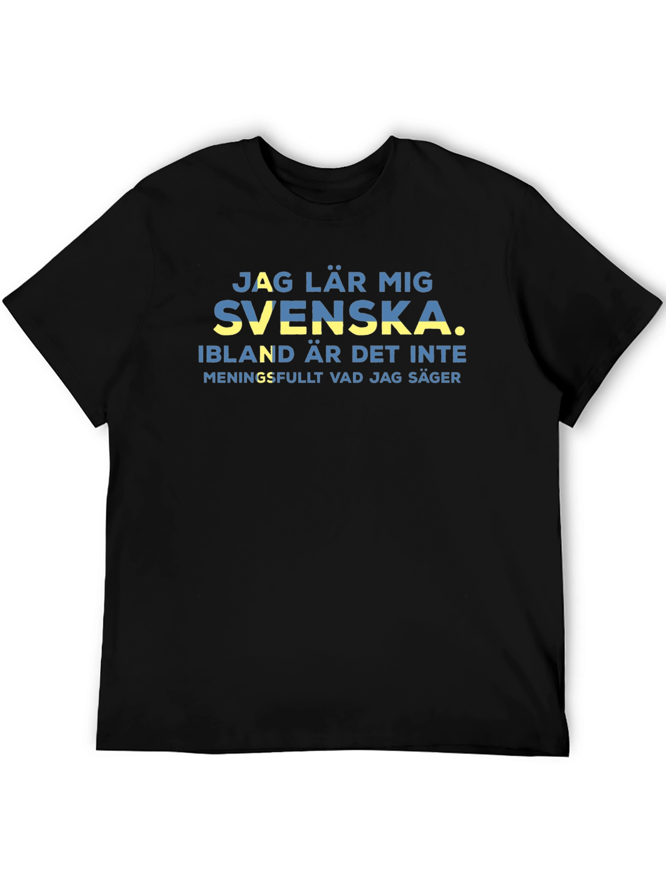 Swedish Learning Black T-Shirt
