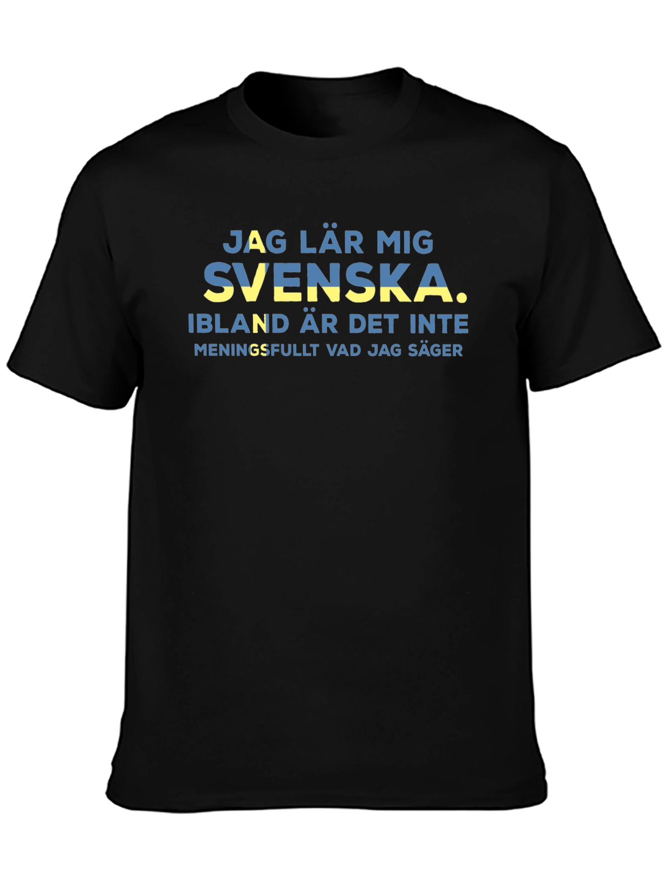 Swedish Learning Black T-Shirt