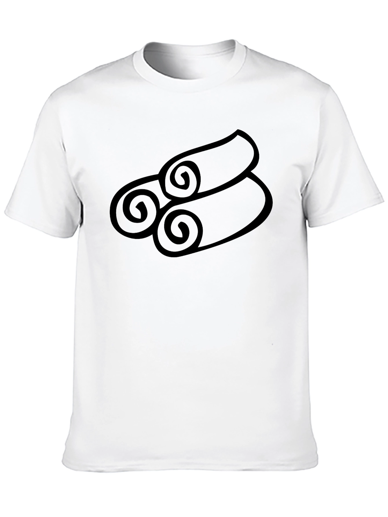 Mens Black Graphic Tee - Cinnamon Rolls Design