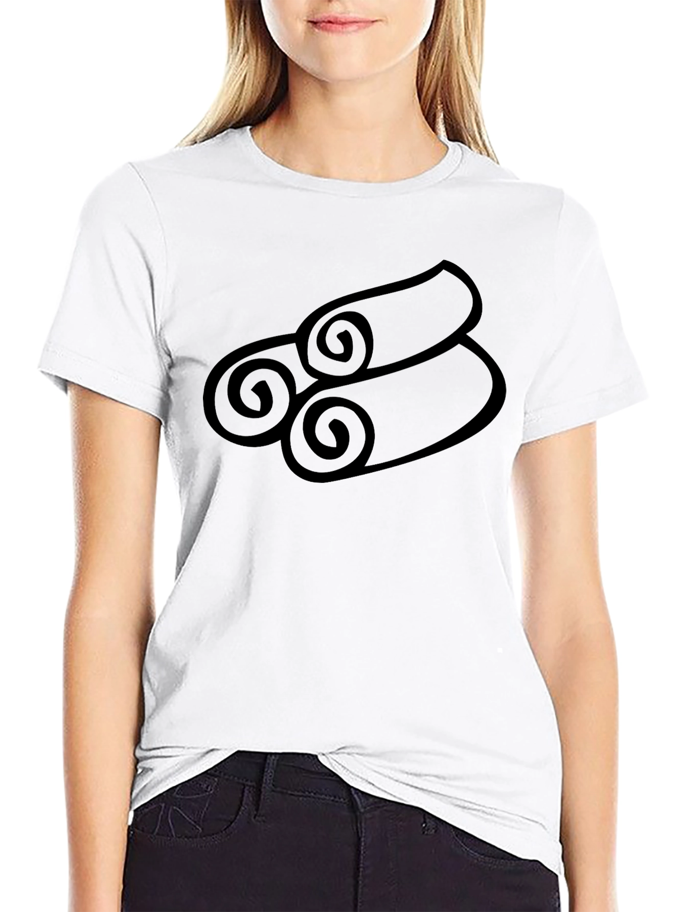Mens Black Graphic Tee - Cinnamon Rolls Design
