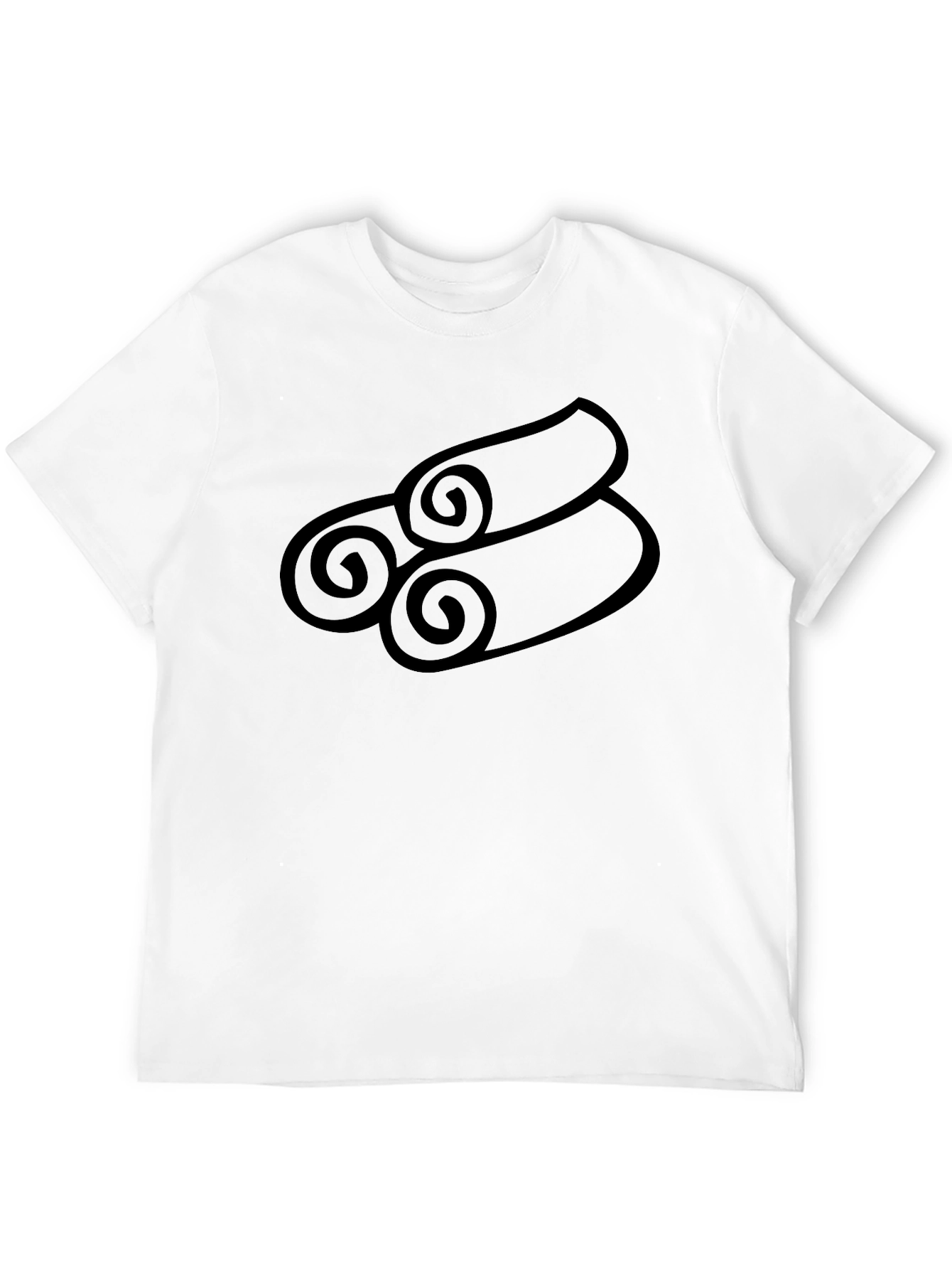 Mens Black Graphic Tee - Cinnamon Rolls Design