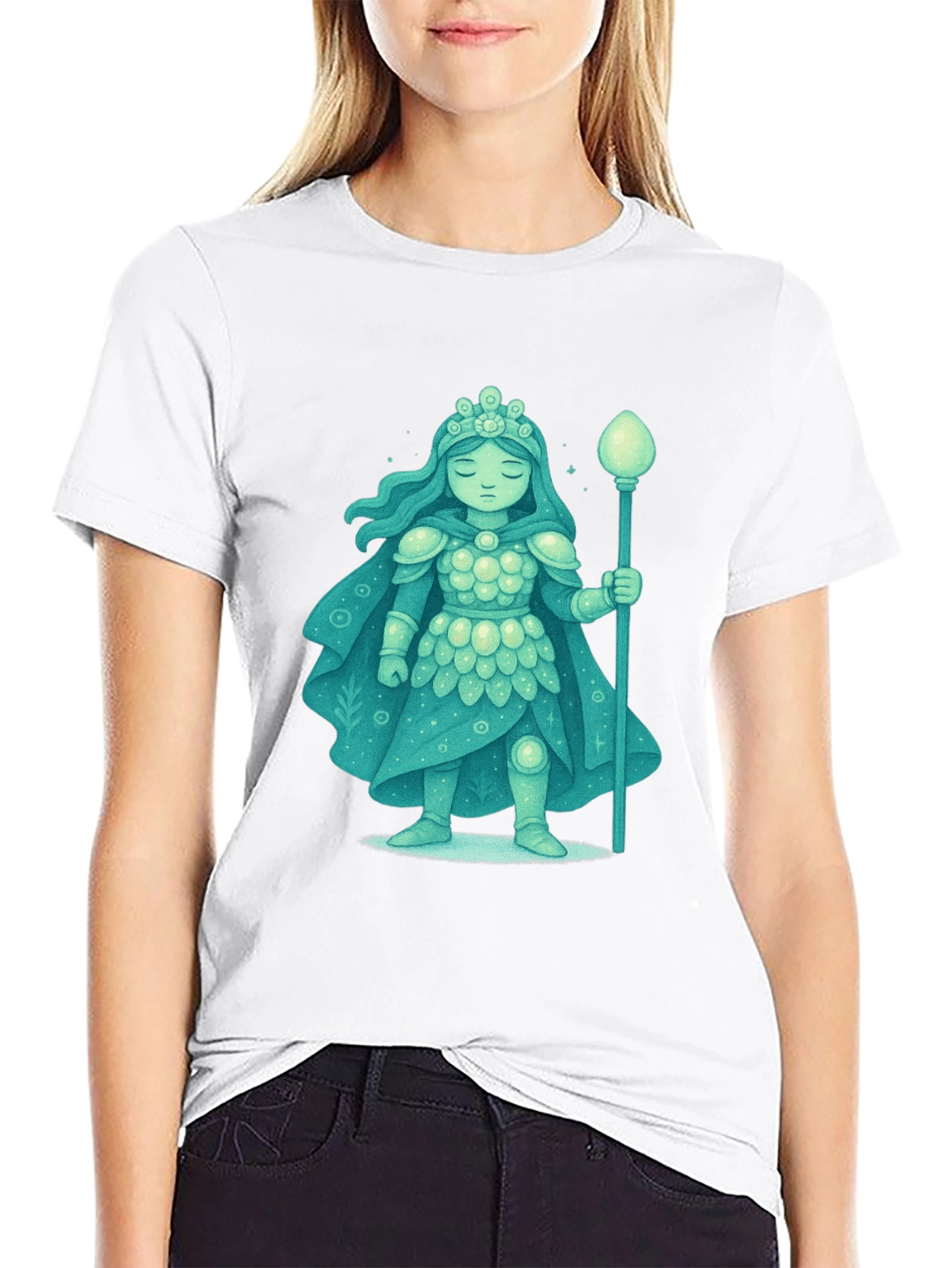 Mystical Ice Queen Graphic Tee - Unique Fantasy Design