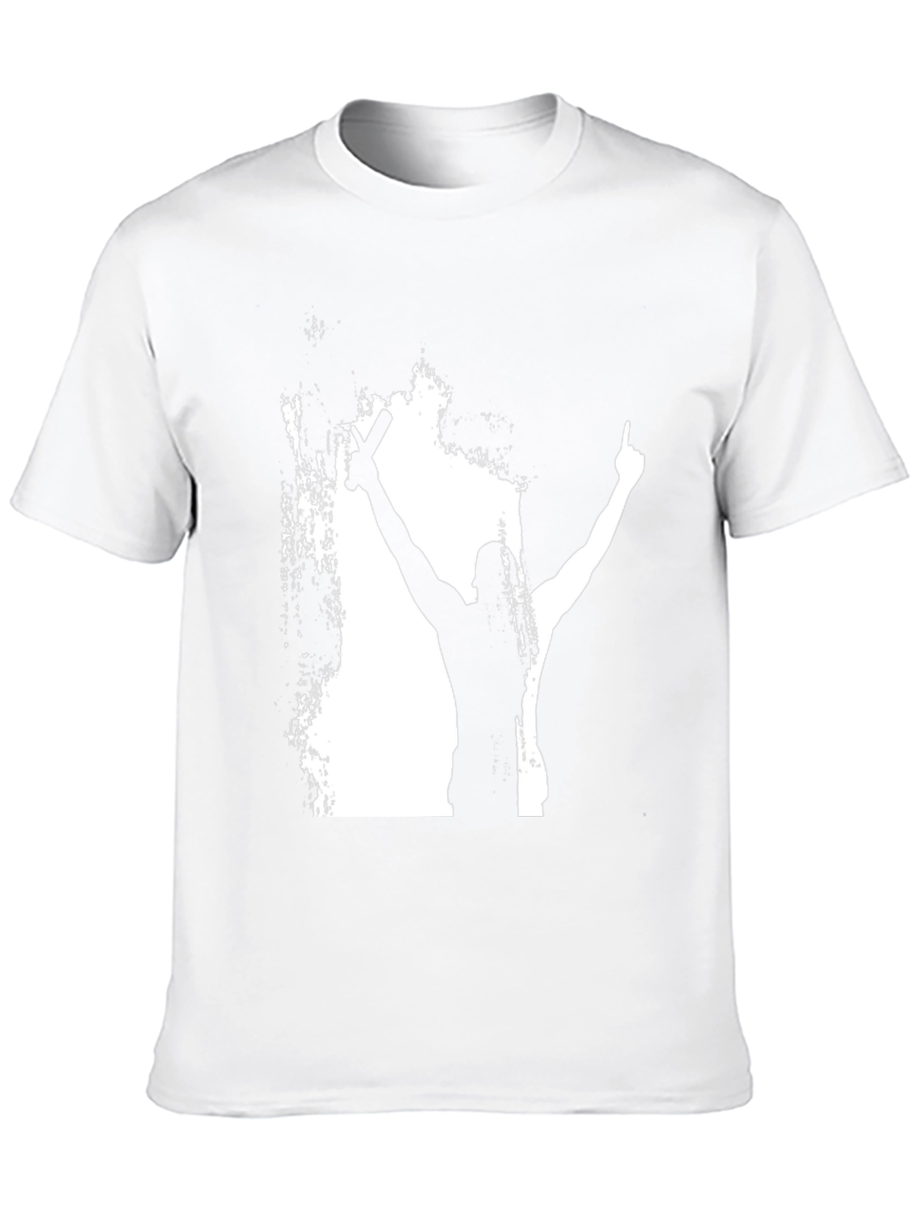 Silhouette Champion Graphic Tee - Bold Black Cotton Shirt