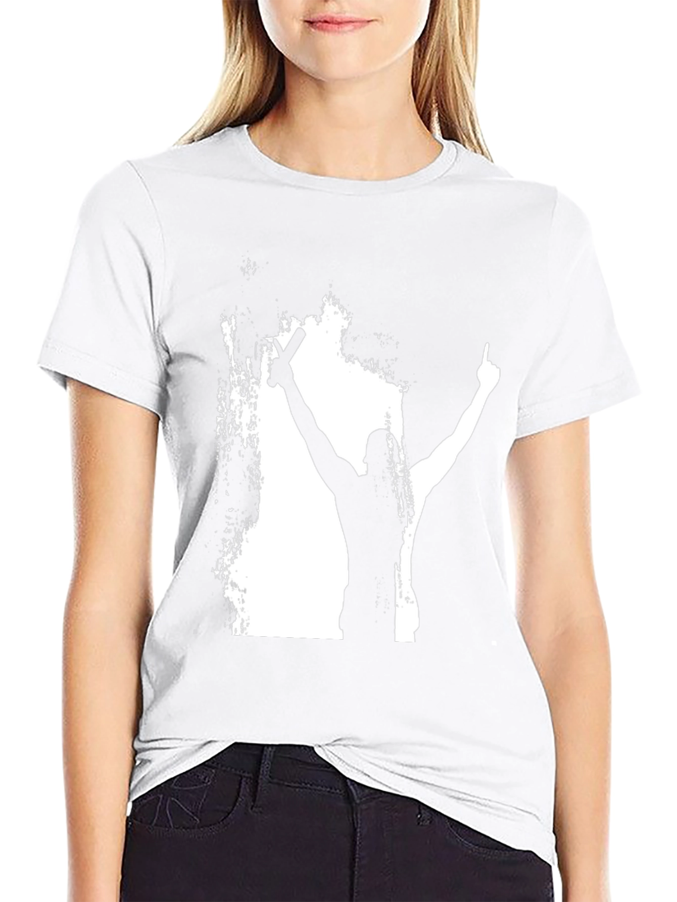 Silhouette Champion Graphic Tee - Bold Black Cotton Shirt
