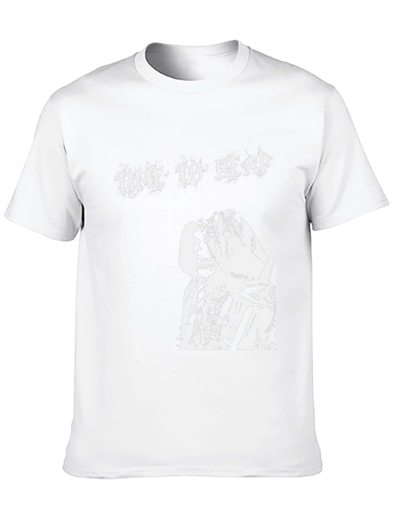Time to Reap Graphic Print Black T-Shirt