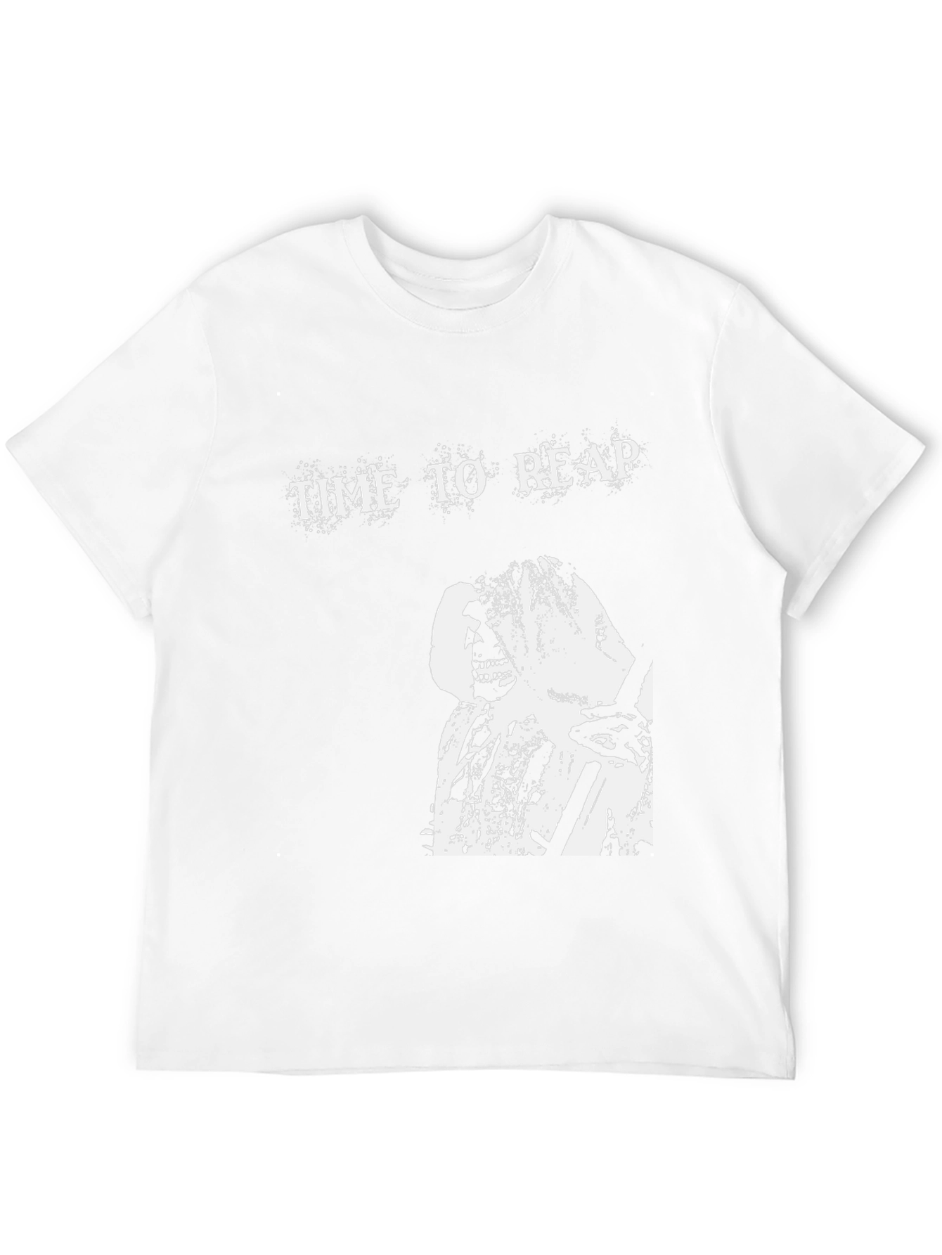 Time to Reap Graphic Print Black T-Shirt