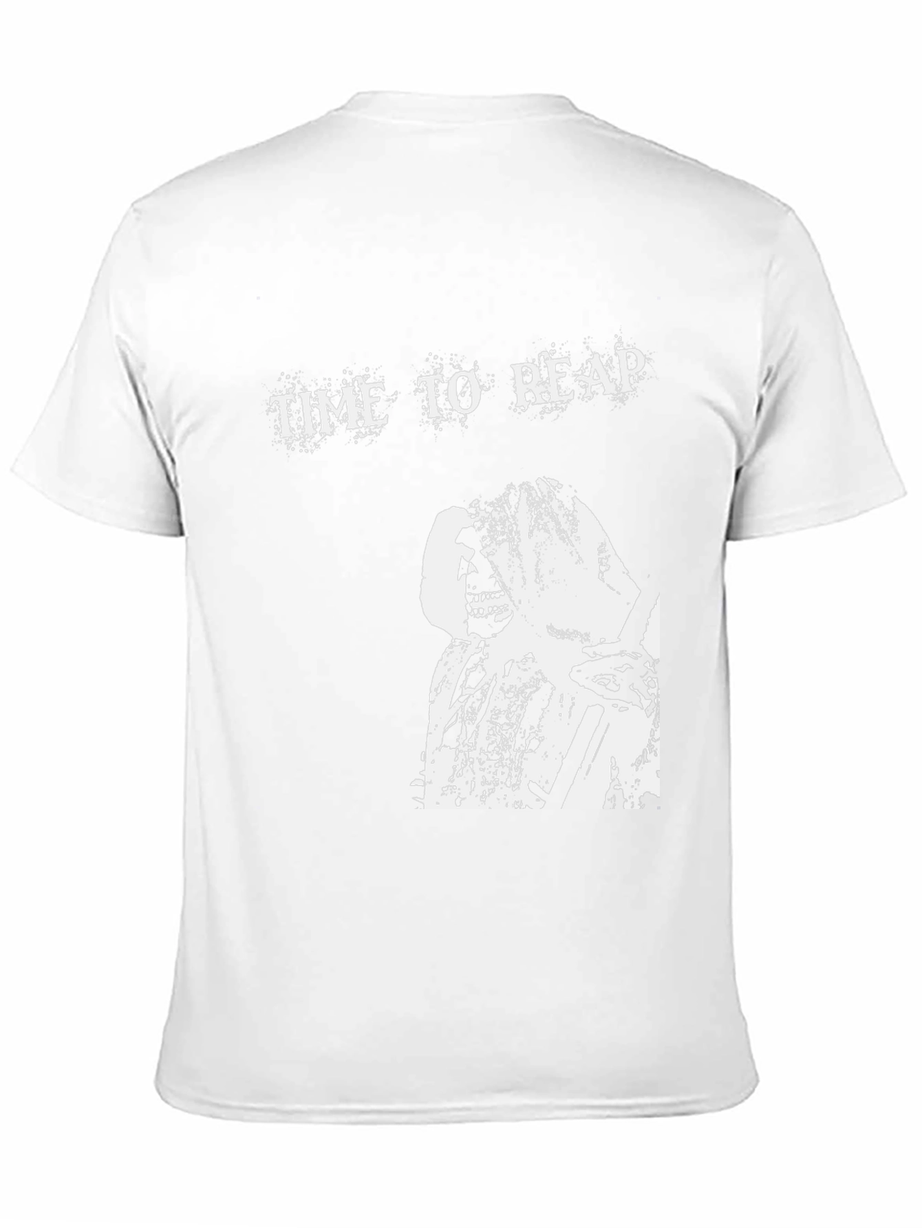 Time to Reap Graphic Print Black T-Shirt