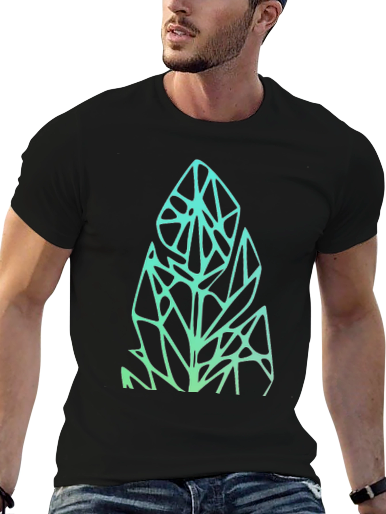 Geometric Graphic Tee - Modern Art Shirt