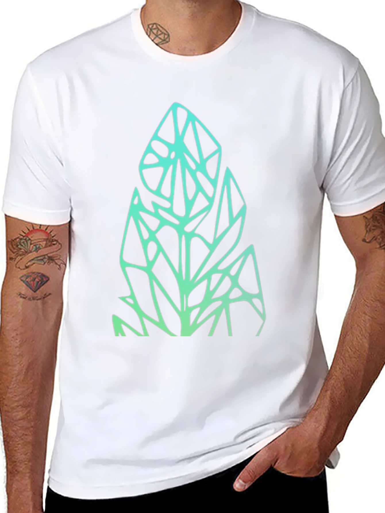 Geometric Graphic Tee - Modern Art Shirt
