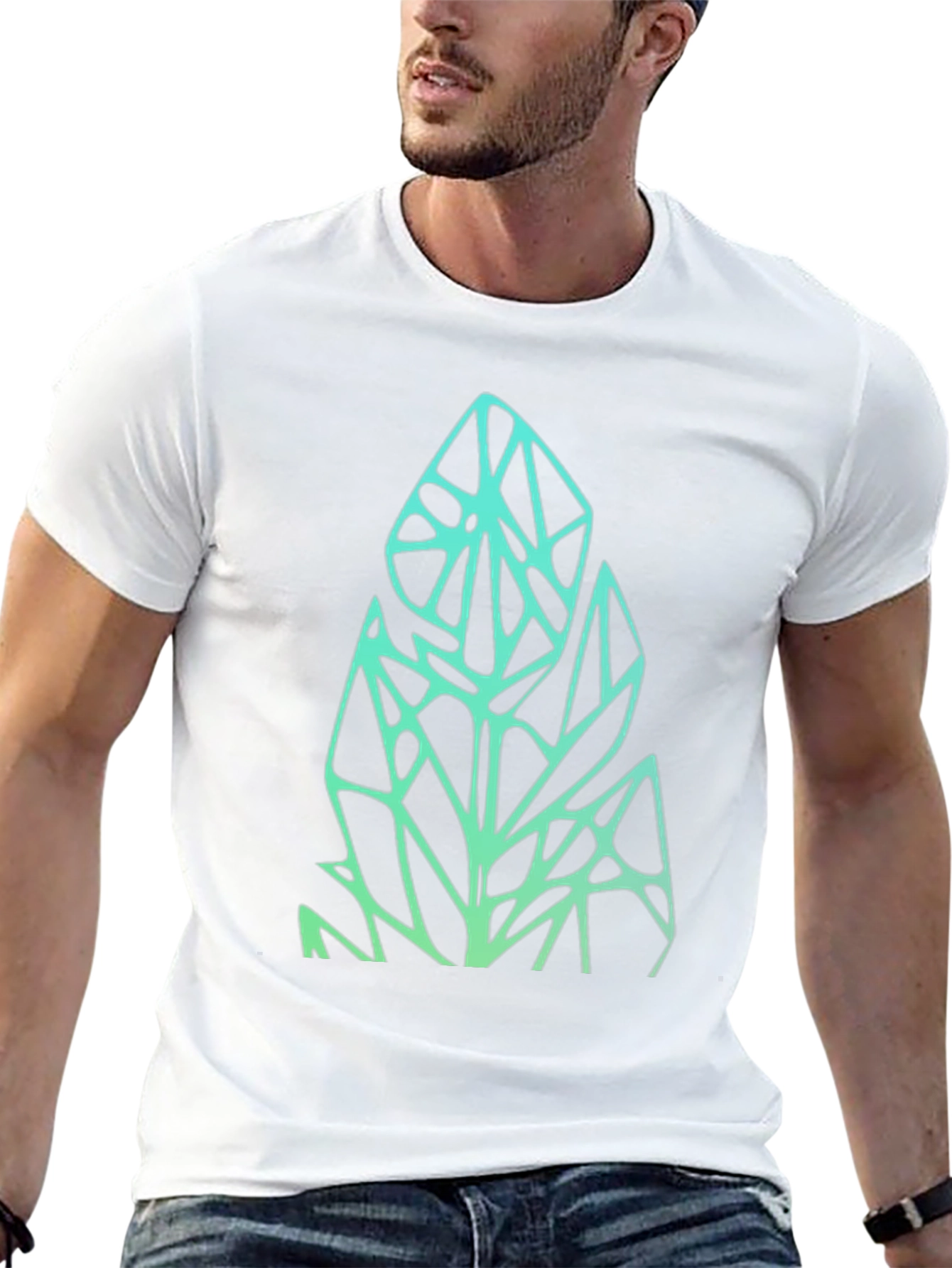 Geometric Graphic Tee - Modern Art Shirt