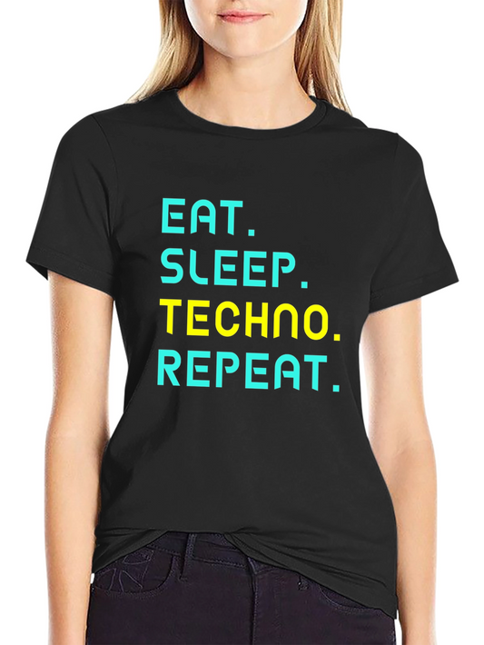 Eat Sleep Techno Repeat T-Shirt
